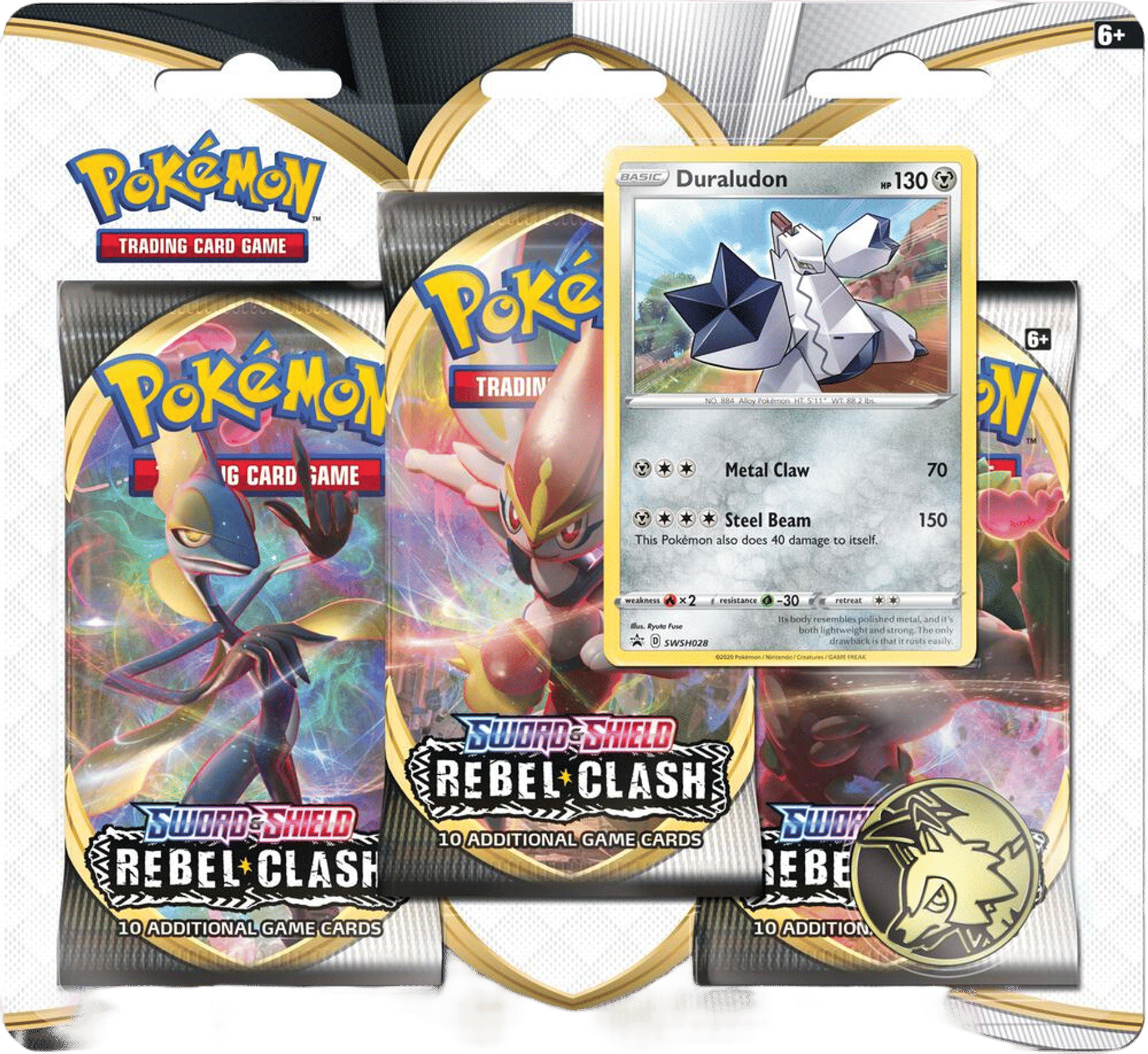 Product image for Rebel Clash 3 Pack Blister [Duraludon]
