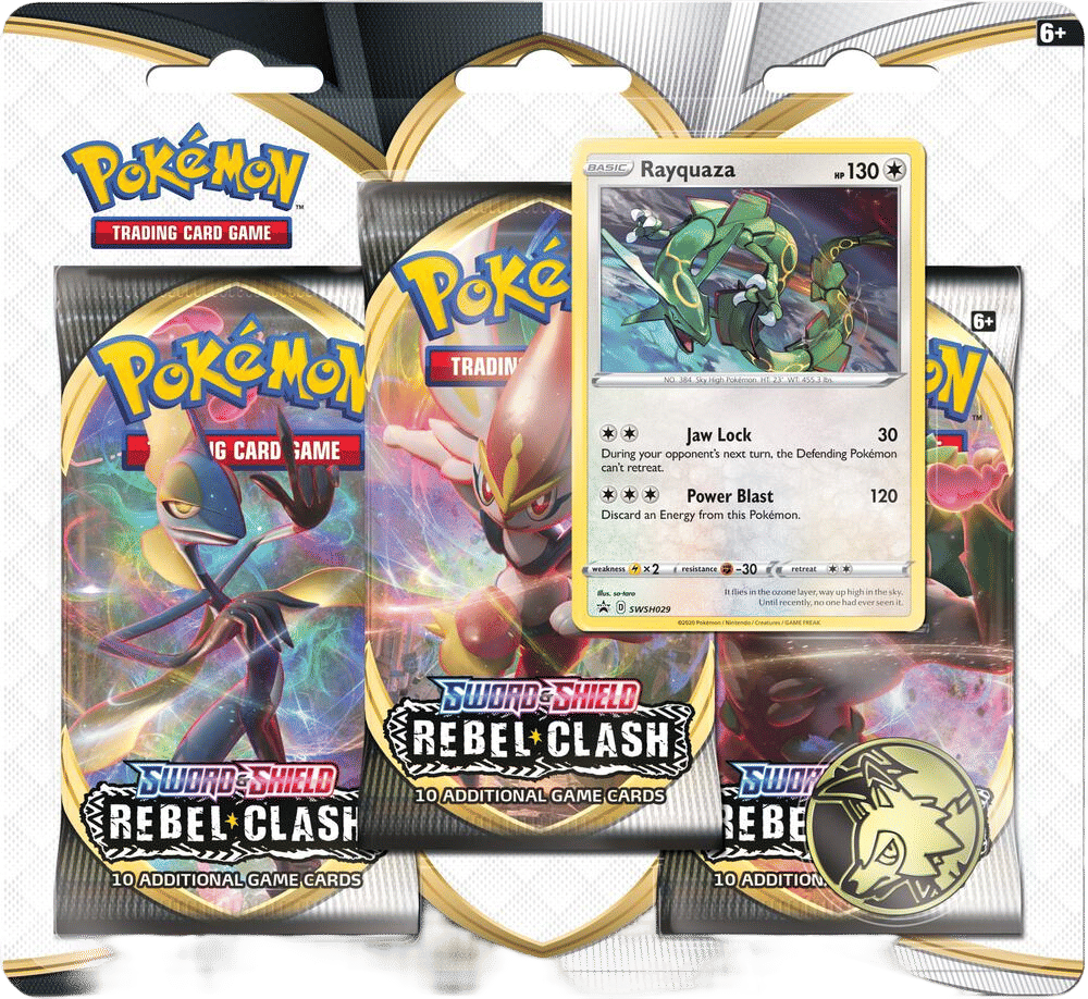 Tripack Clash des Rebelles : Rayquaza — SWSH02: Rebel Clash — Pokemon