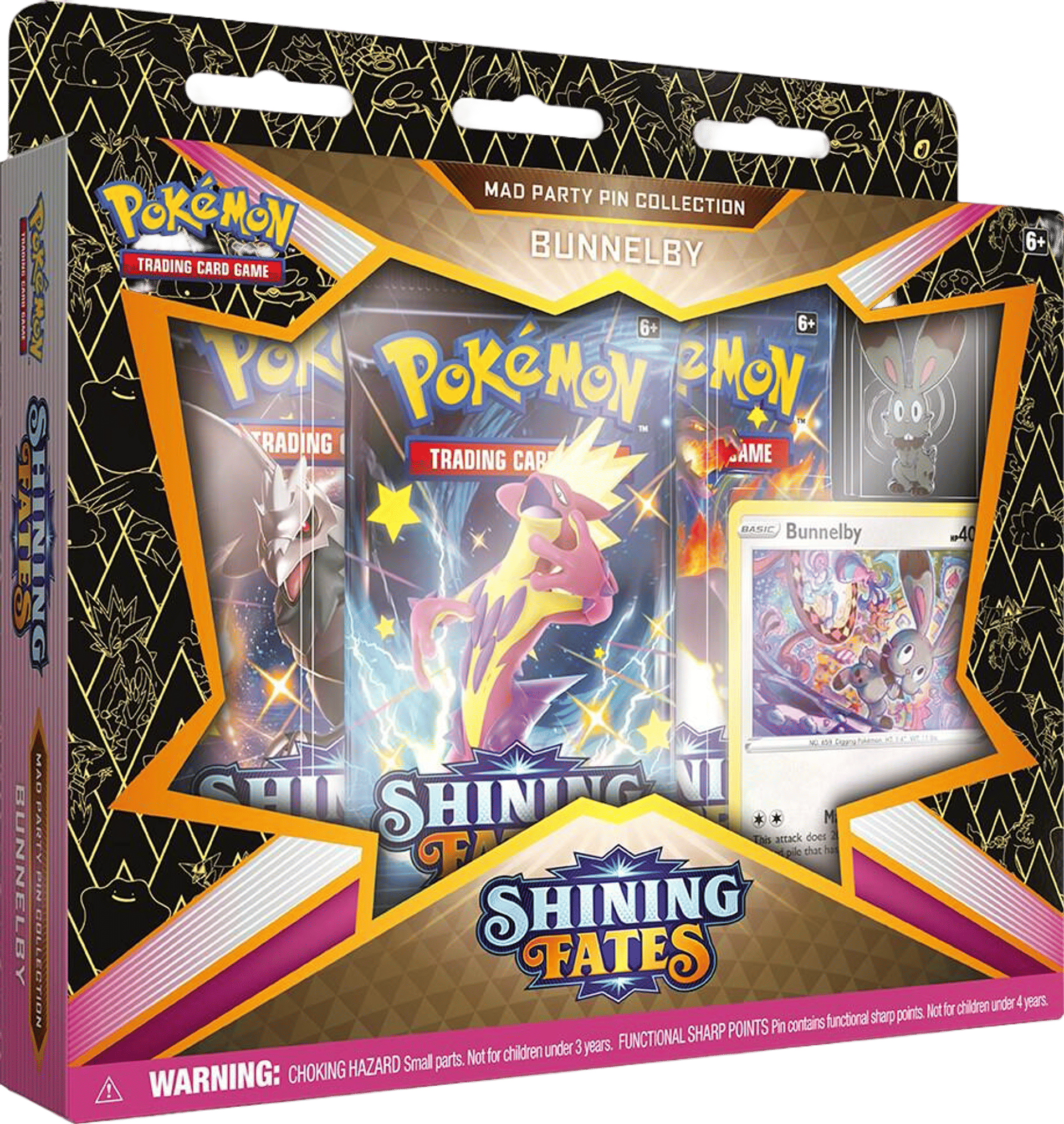 Product image for Shining Fates Mad Party Pin Collection [Bunnelby]