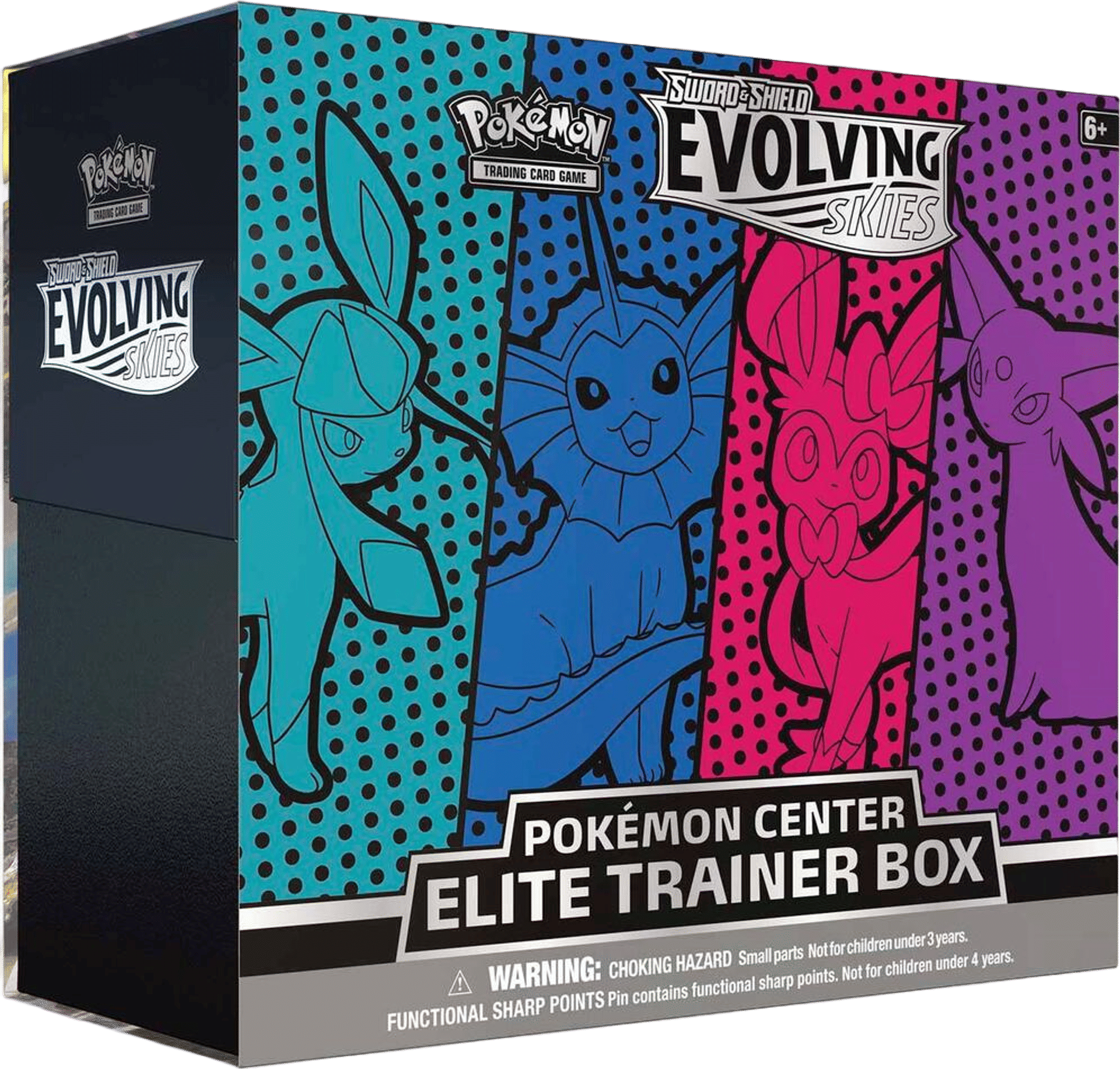 Product image for Evolving Skies Pokemon Center Elite Trainer Box [Glaceon/Vaporeon/Sylveon/Espeon] (Exclusive)