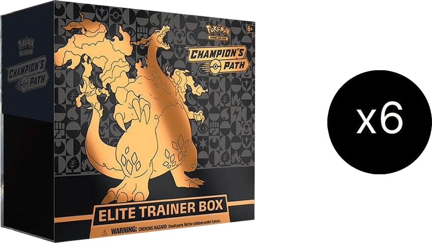 Case de 10 ETB La Voie du Maître — Champion's Path — Pokemon