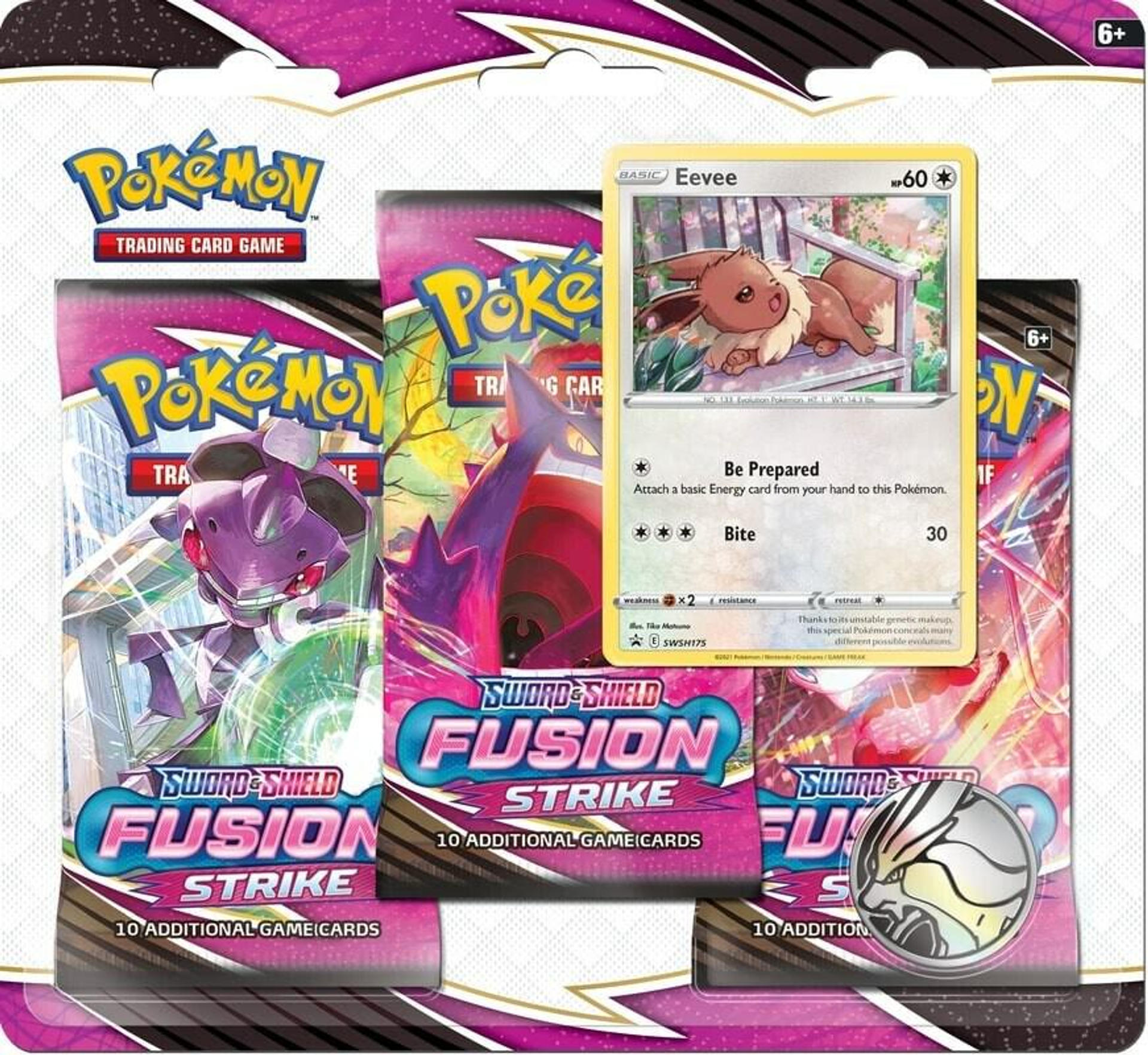 Product image for Fusion Strike 3 Pack Blister [Eevee]