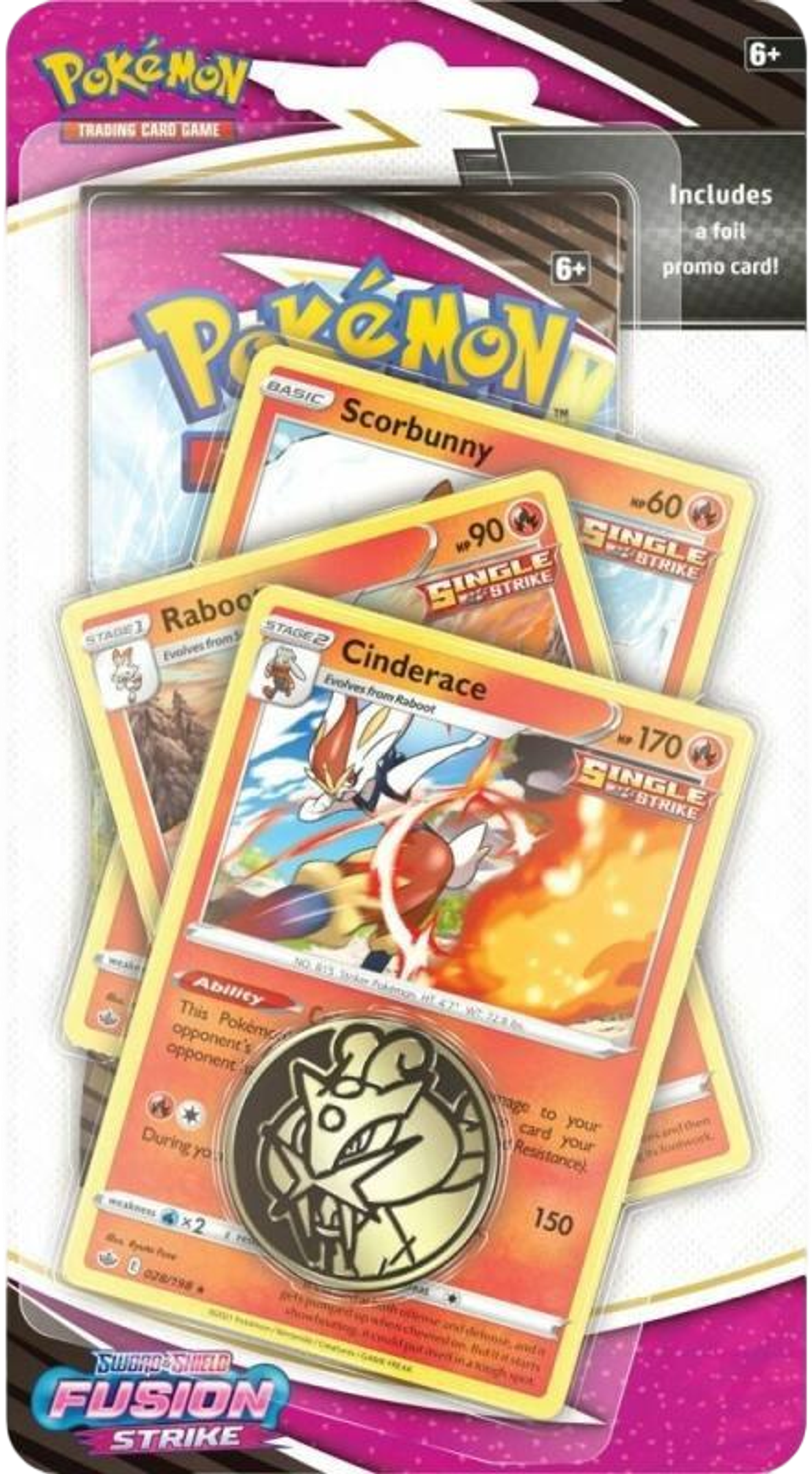 Product image for Fusion Strike Premium Checklane Blister [Cinderace]