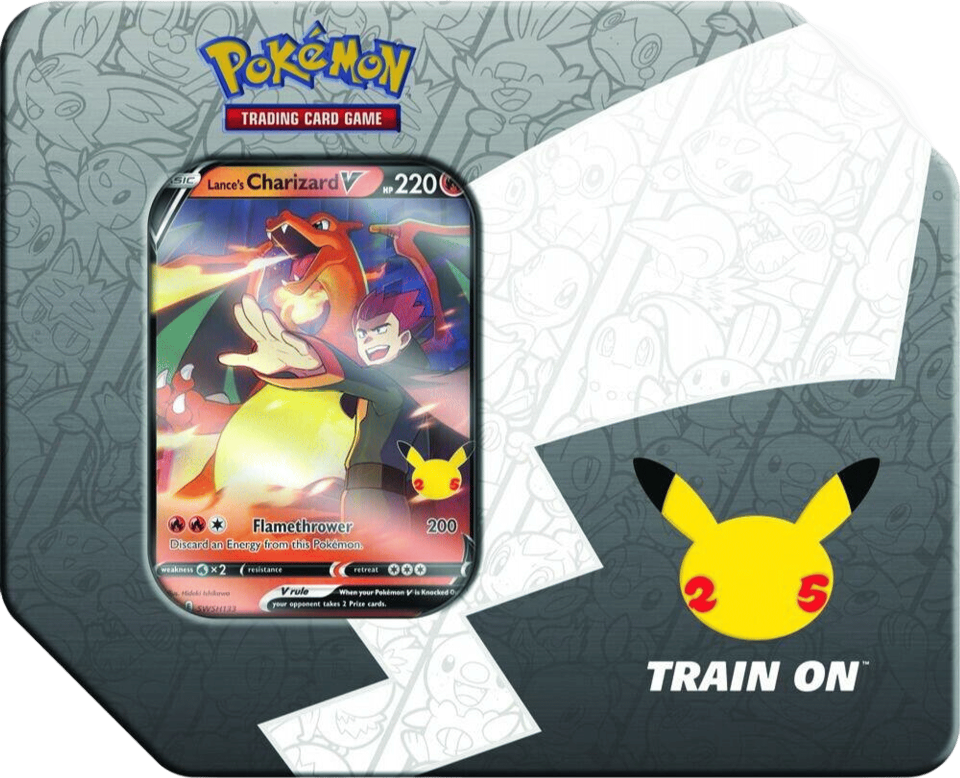 Pokemon Celebrations Tin [Lance's Charizard V] from Celebrations - Pokémon