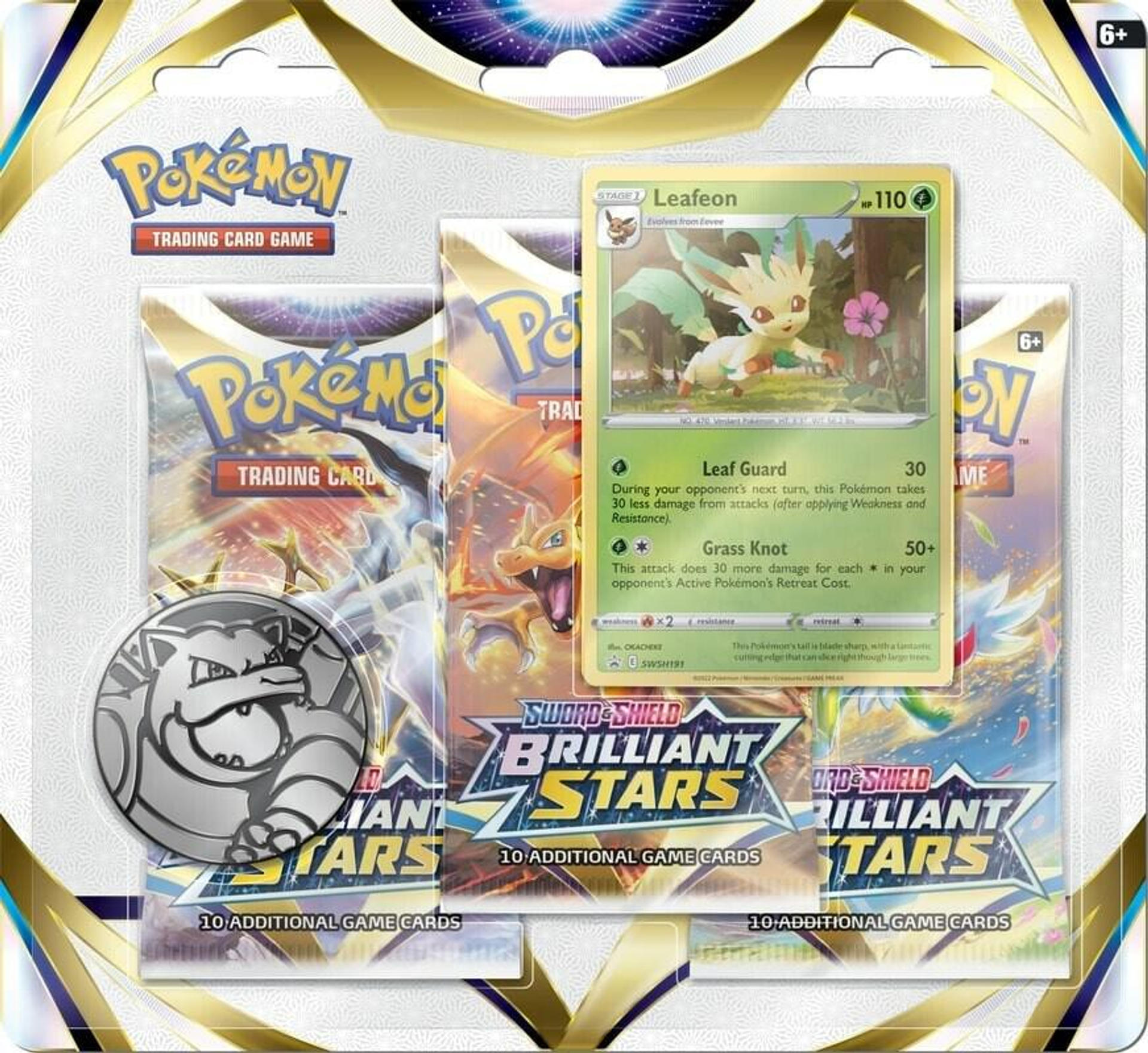 Blister 3-Pack de Stars Étincelantes: Phyllali — SWSH09: Brilliant Stars — Pokemon