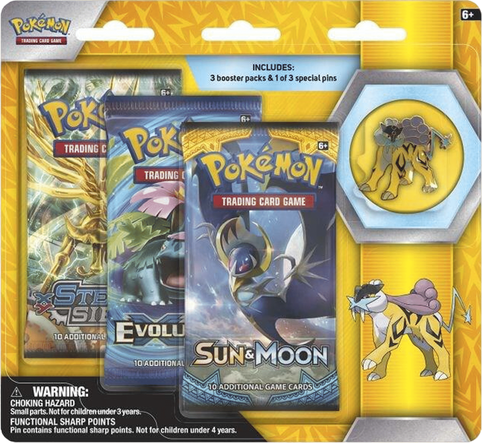Legendary Beasts Collector Pin 3 Pack Blister [Raikou] — Miscellaneous Cards & Products — Pokemon