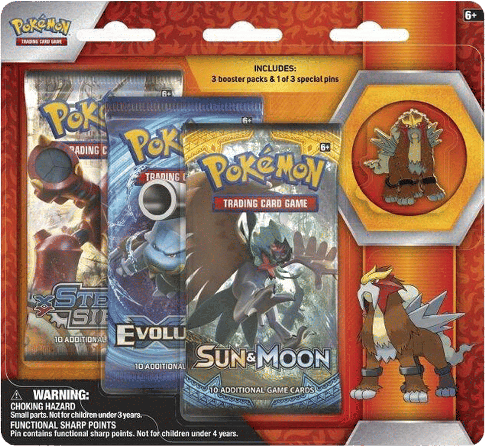 Legendary Beasts Collector Pin 3 Pack Blister [Entei] — Miscellaneous Cards & Products — Pokemon