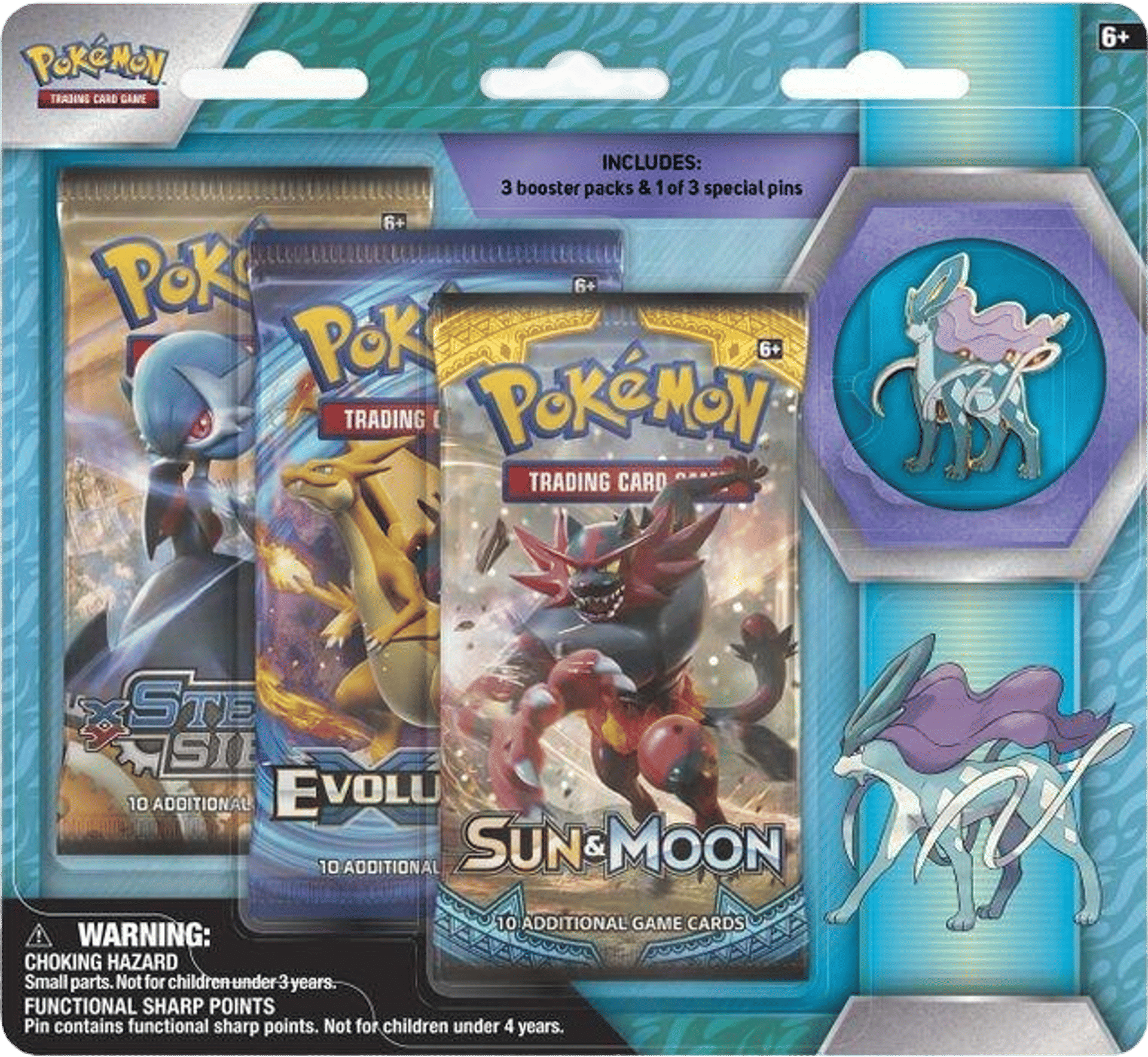 Legendary Beasts Collector Pin 3 Pack Blister [Suicune] — Miscellaneous Cards & Products — Pokemon