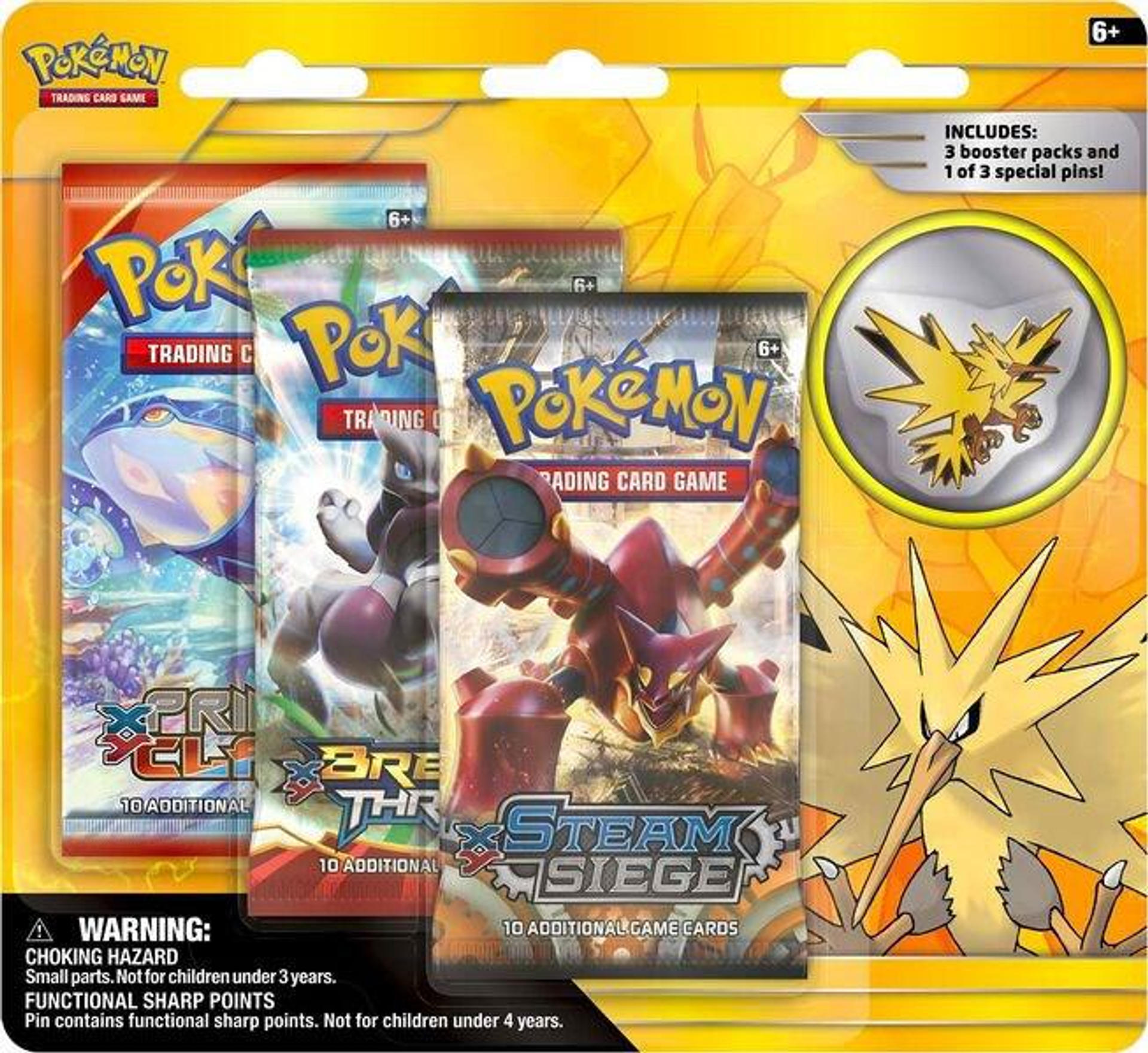 Legendary Birds Pin 3 Pack Blister [Zapdos Pin] — Miscellaneous Cards & Products — Pokemon