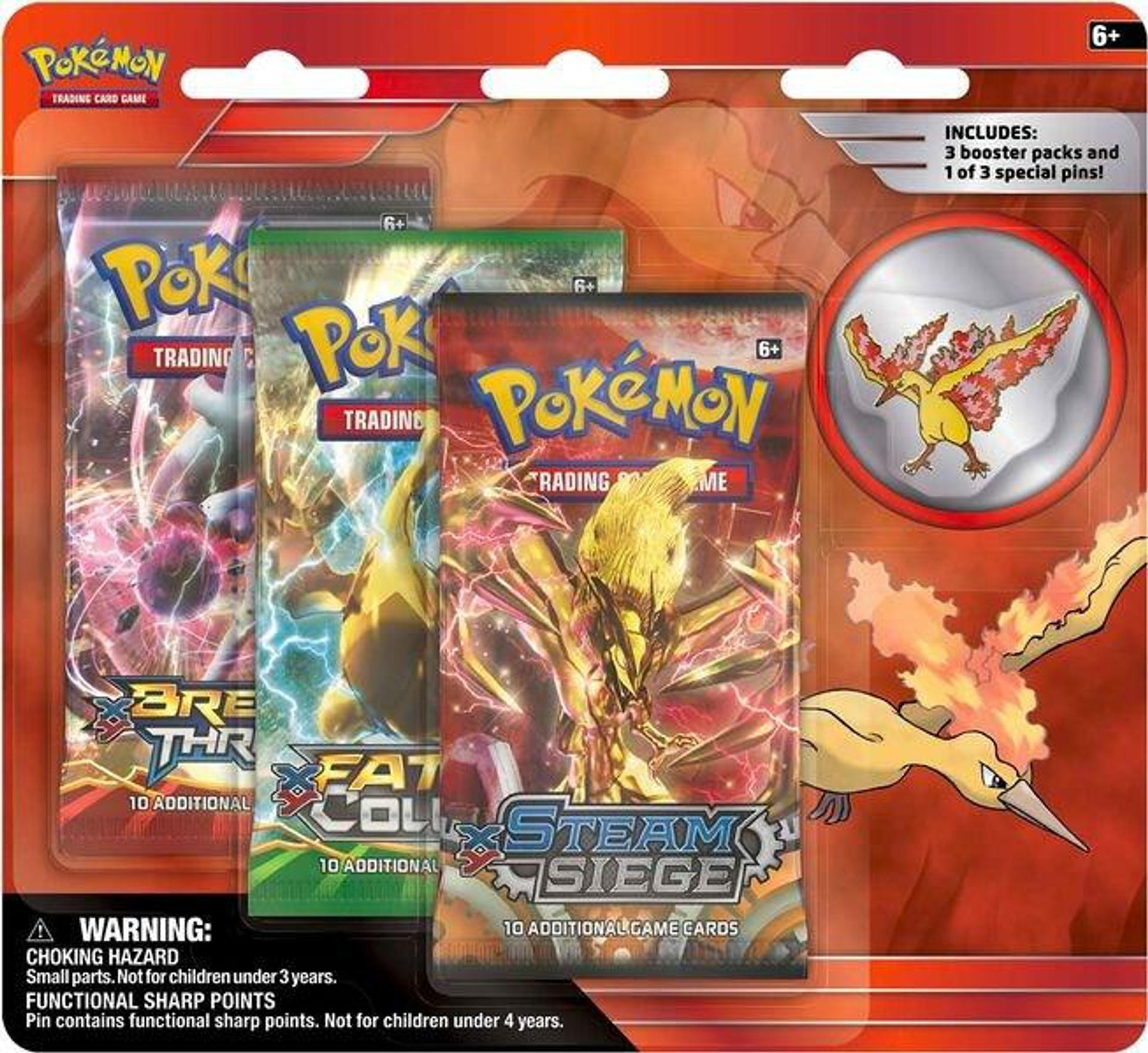 Legendary Birds Pin 3 Pack Blister [Moltres Pin] — Miscellaneous Cards & Products — Pokemon