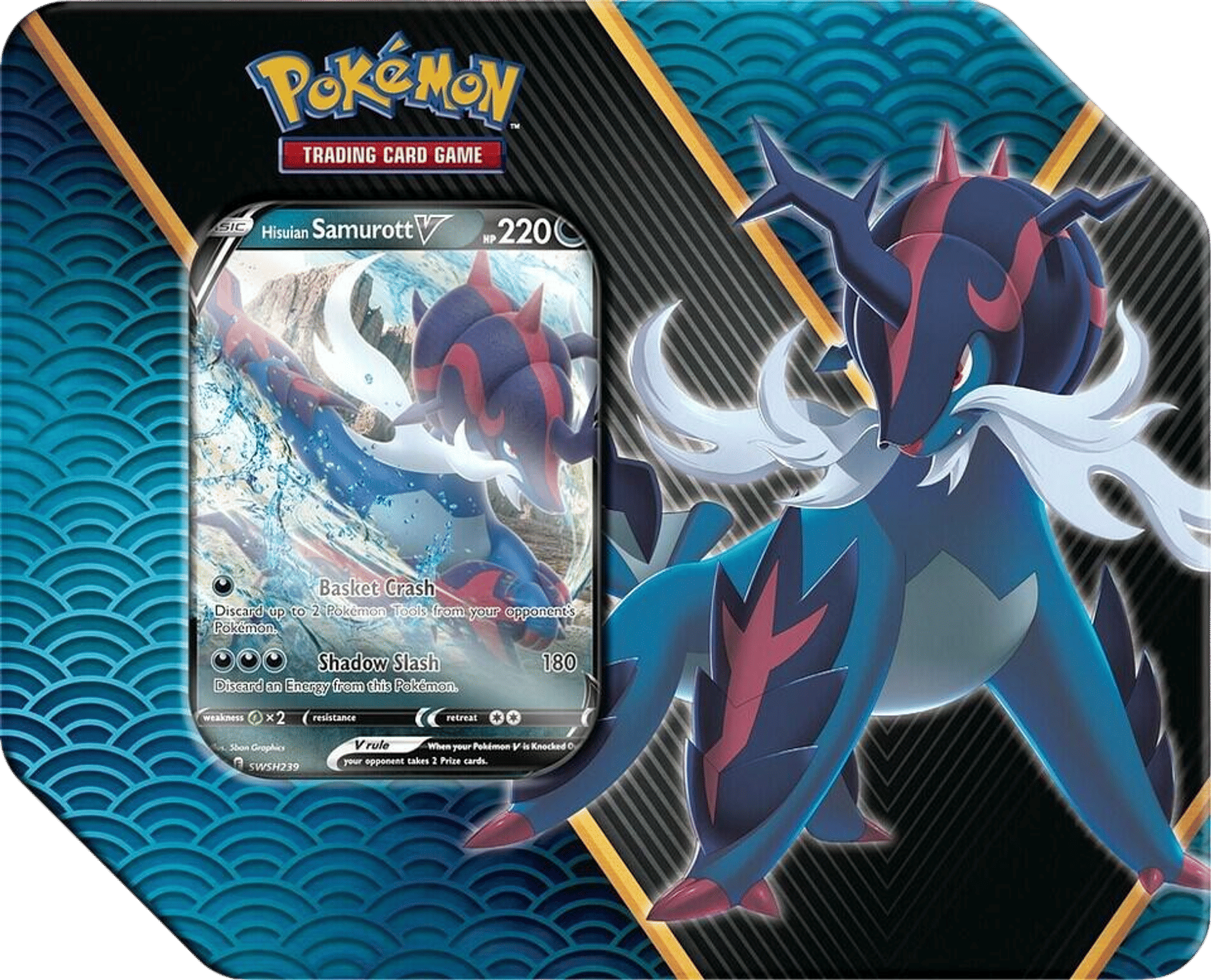 Divergent Powers Tin [Hisuian Samurott V] from Miscellaneous Cards & Products - Pokémon