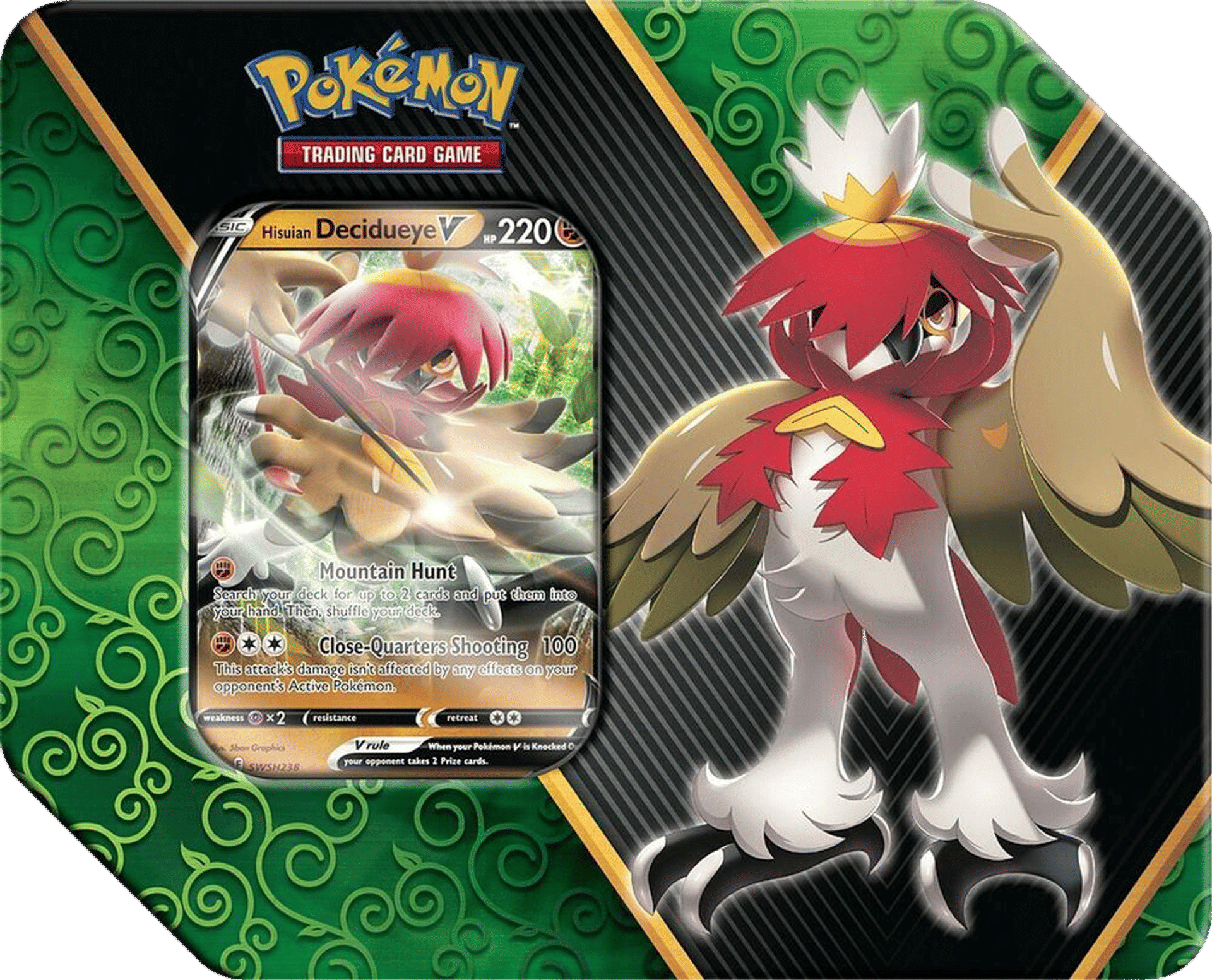 Divergent Powers Tin [Hisuian Decidueye V] from Miscellaneous Cards & Products - Pokémon