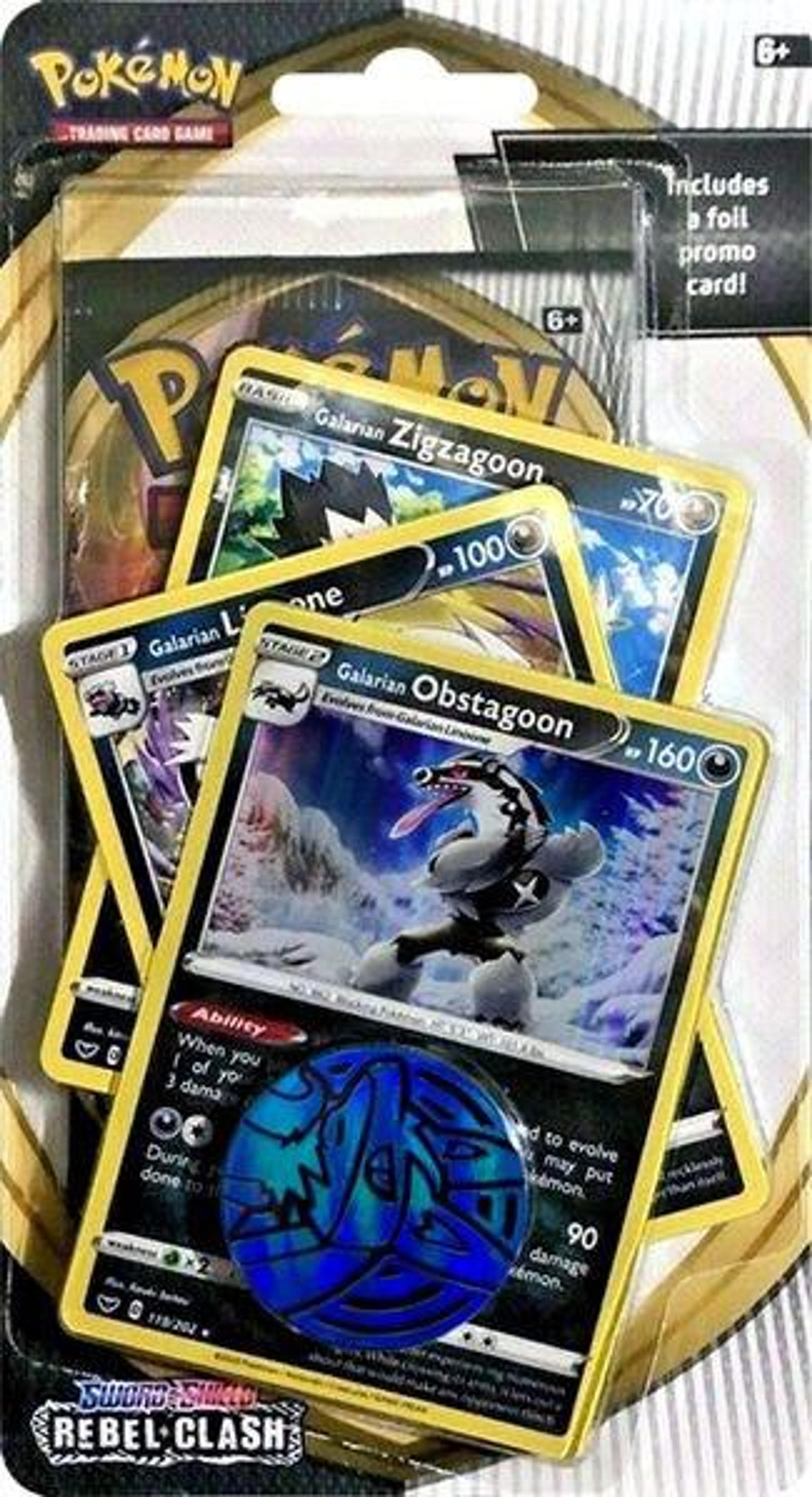 Rebel Clash Premium Checklane Blister [Galarian Obstagoon] — SWSH02: Rebel Clash — Pokemon