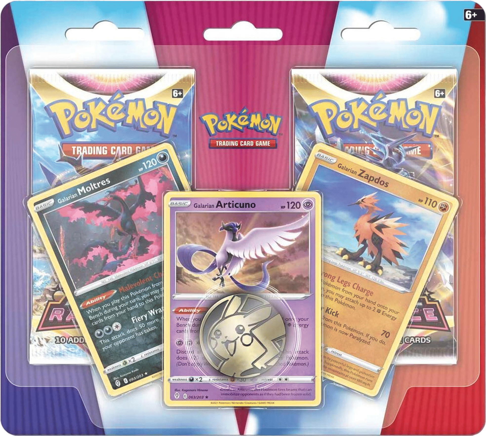 Enhanced 2-Pack Blister Pack [Galarian Articuno, Galarian Zapdos, & Galarian Moltres] — Miscellaneous Cards & Products — Pokemon