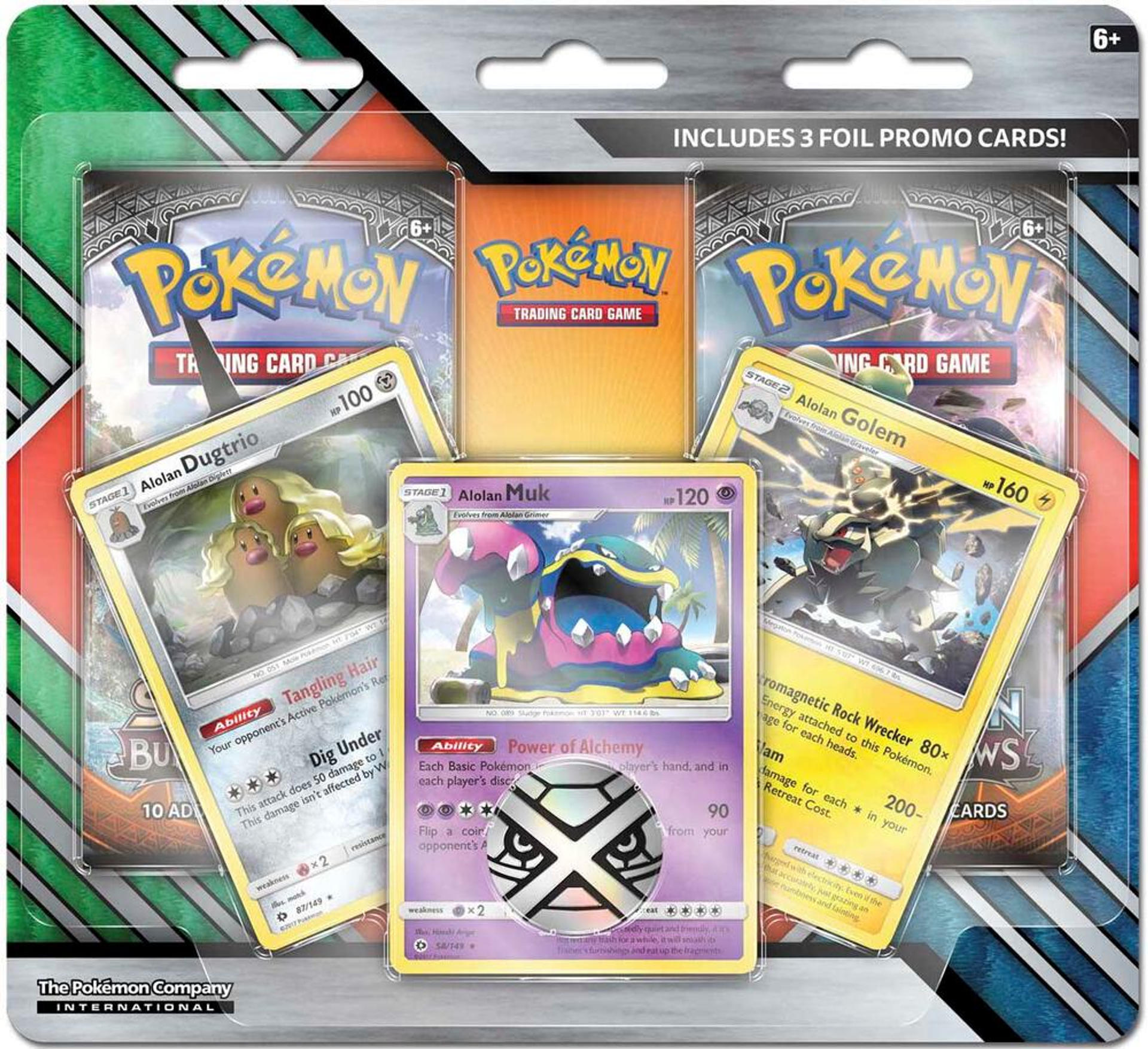 Enhanced 2-Pack Blister Pack [Alolan Dugtrio, Alolan Muk, & Alolan Golem] — Miscellaneous Cards & Products — Pokemon