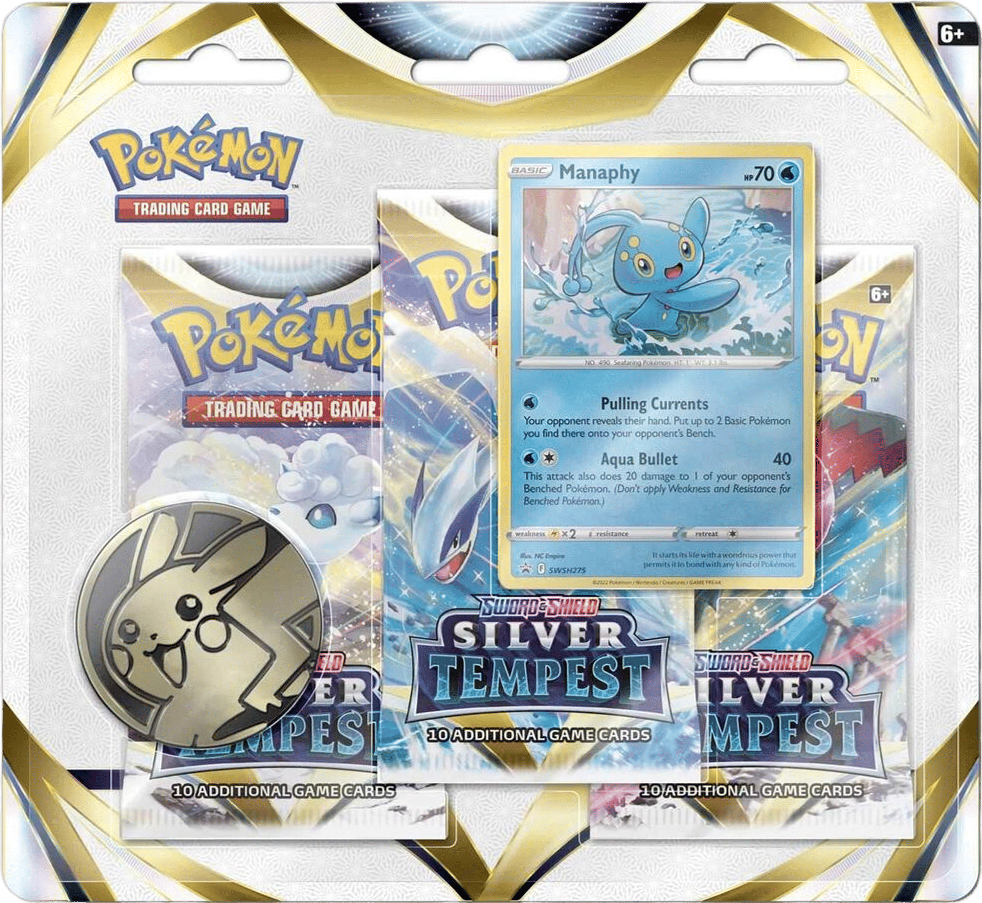 Product image for Silver Tempest 3 Pack Blister [Manaphy]