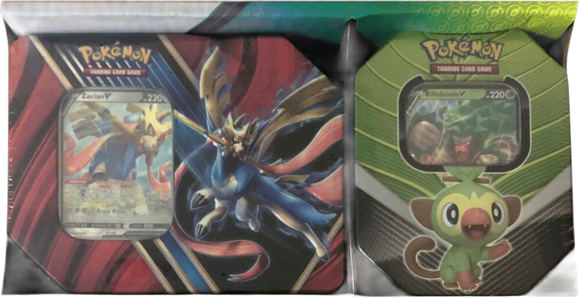 Legends of Galar Tin + Galar Partners Tin 2-pack [Zacian V/Rillaboom V] (Retail Exclusive) from SWSH01: Sword & Shield Base Set - Pokémon
