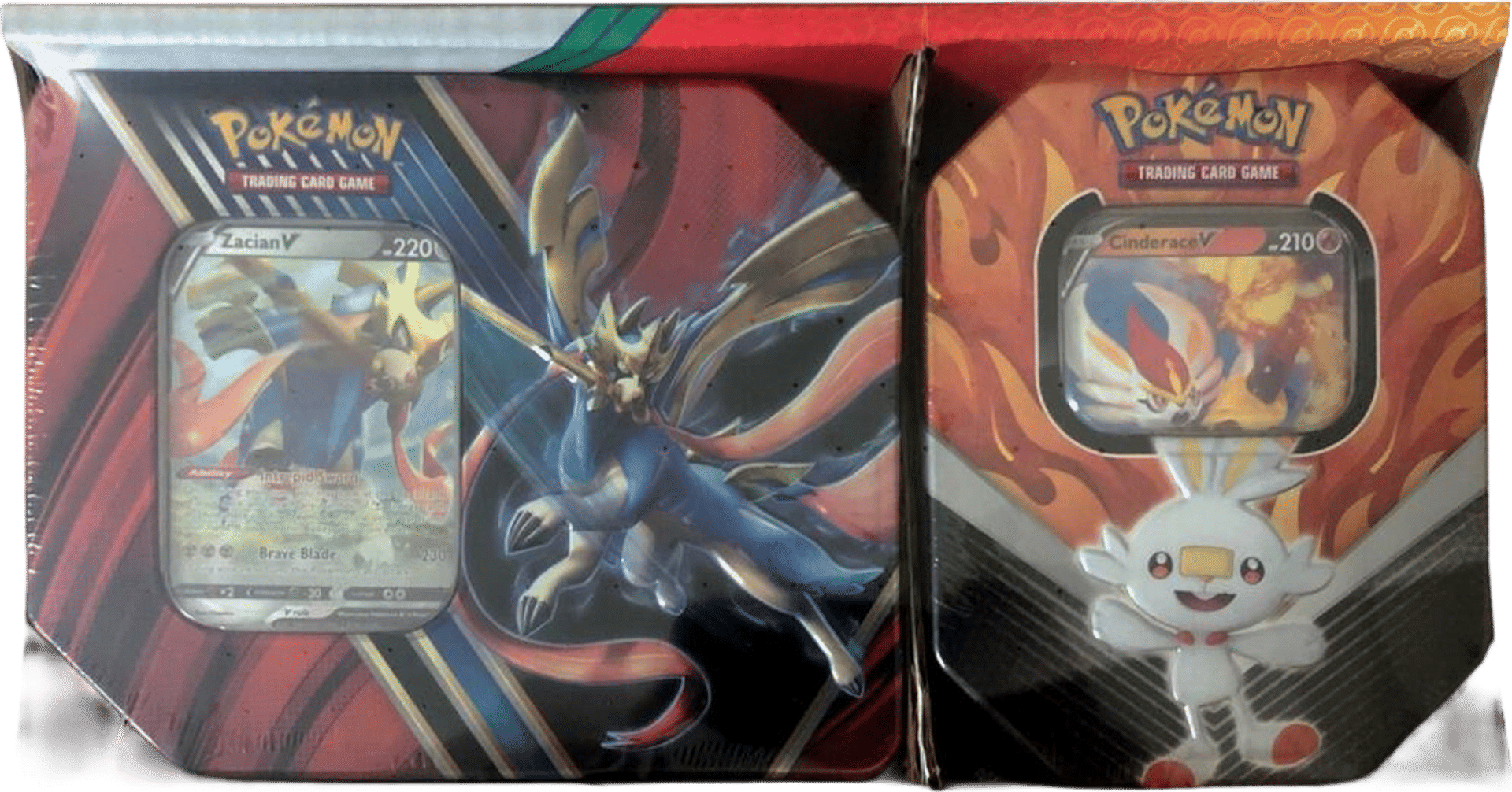 Product image for Legends of Galar Tin + Galar Partners Tin 2-pack [Zacian V/Cinderace V] (Retail Exclusive)