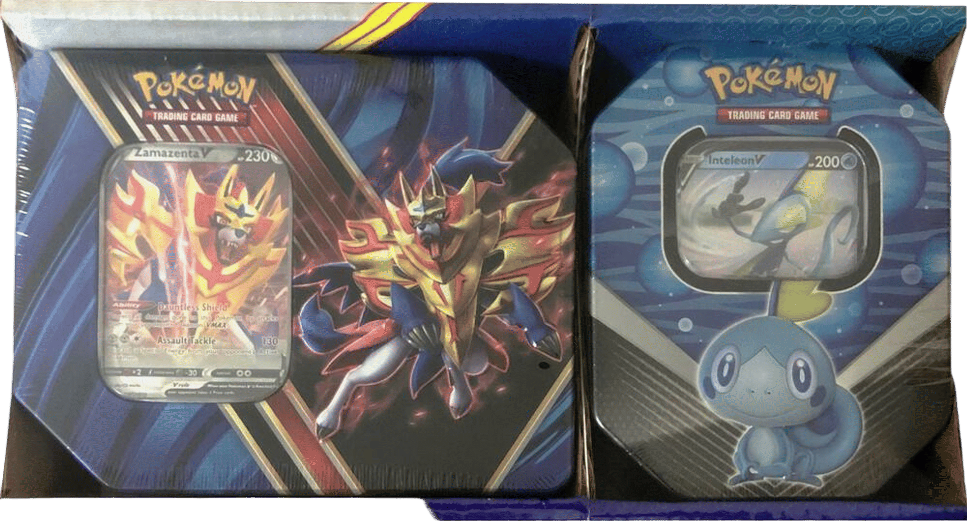 Legends of Galar Tin + Galar Partners Tin 2-pack [Zamazenta V/Inteleon V] (Retail Exclusive) from SWSH01: Sword & Shield Base Set - Pokémon