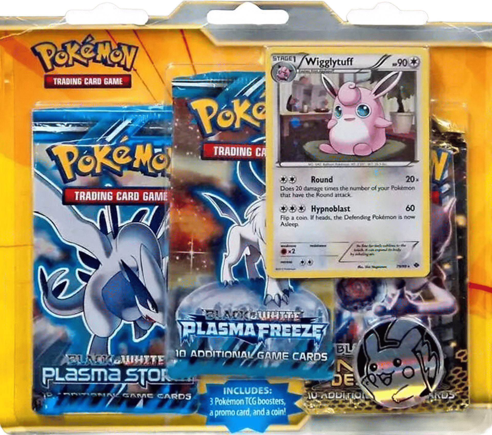 Product image for Black & White 3 Pack Booster Blister Special Edition [Wigglytuff]