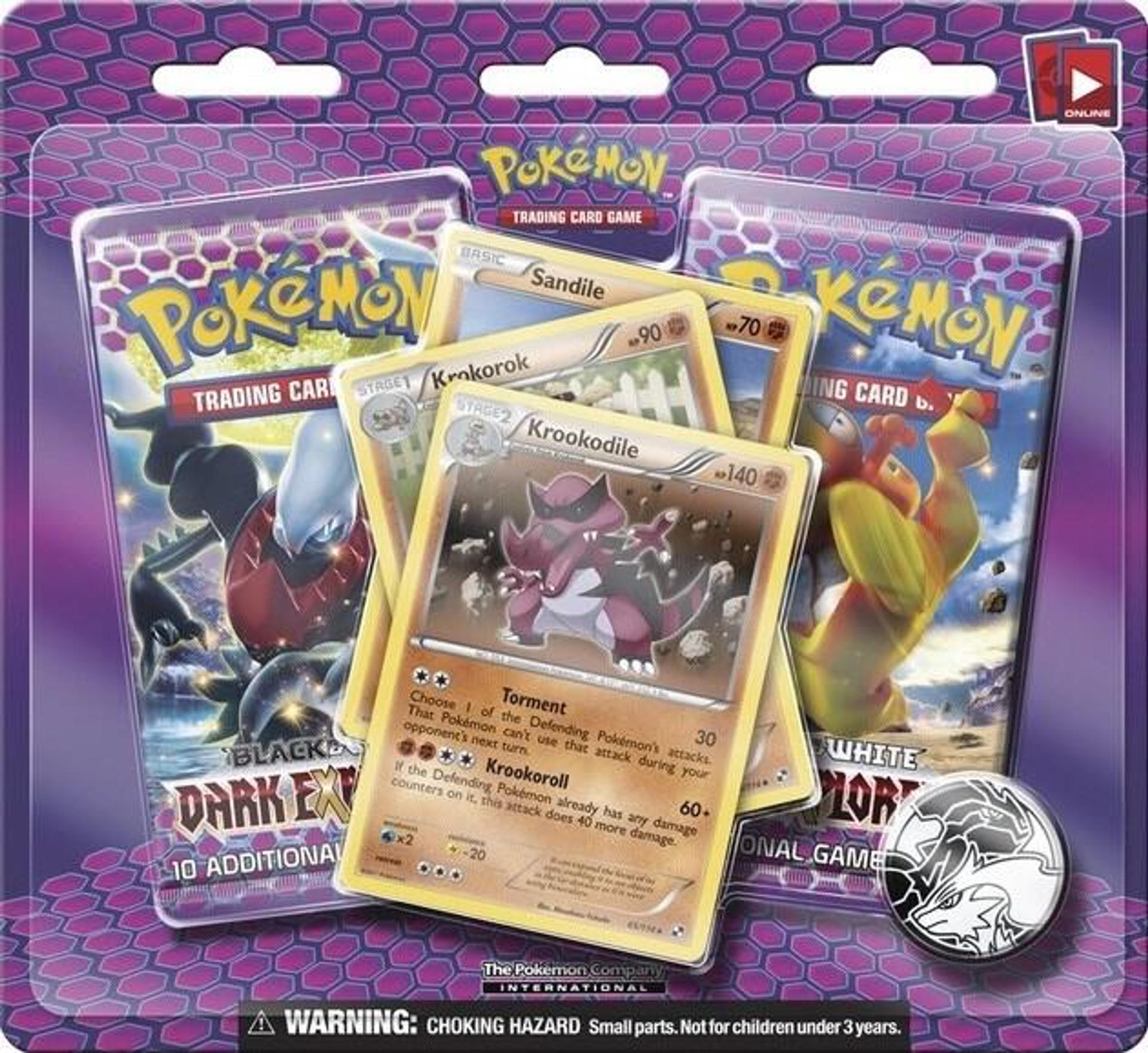 Product image for Dark Explorers 3 Pack Blister [Krookodile]