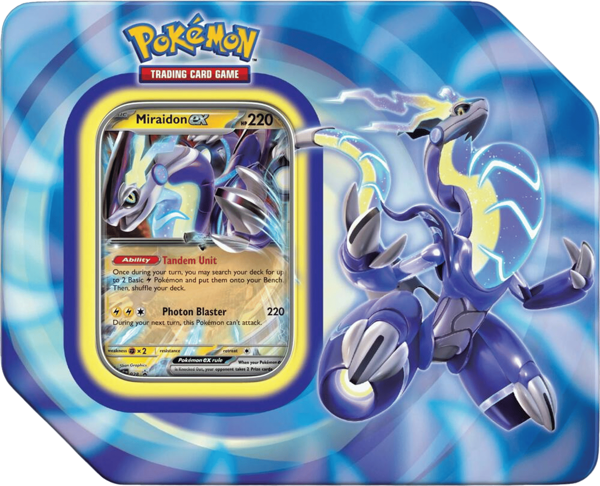 Paldea Legends Tin [Miraidon ex] (International Version) from Miscellaneous Cards & Products - Pokémon