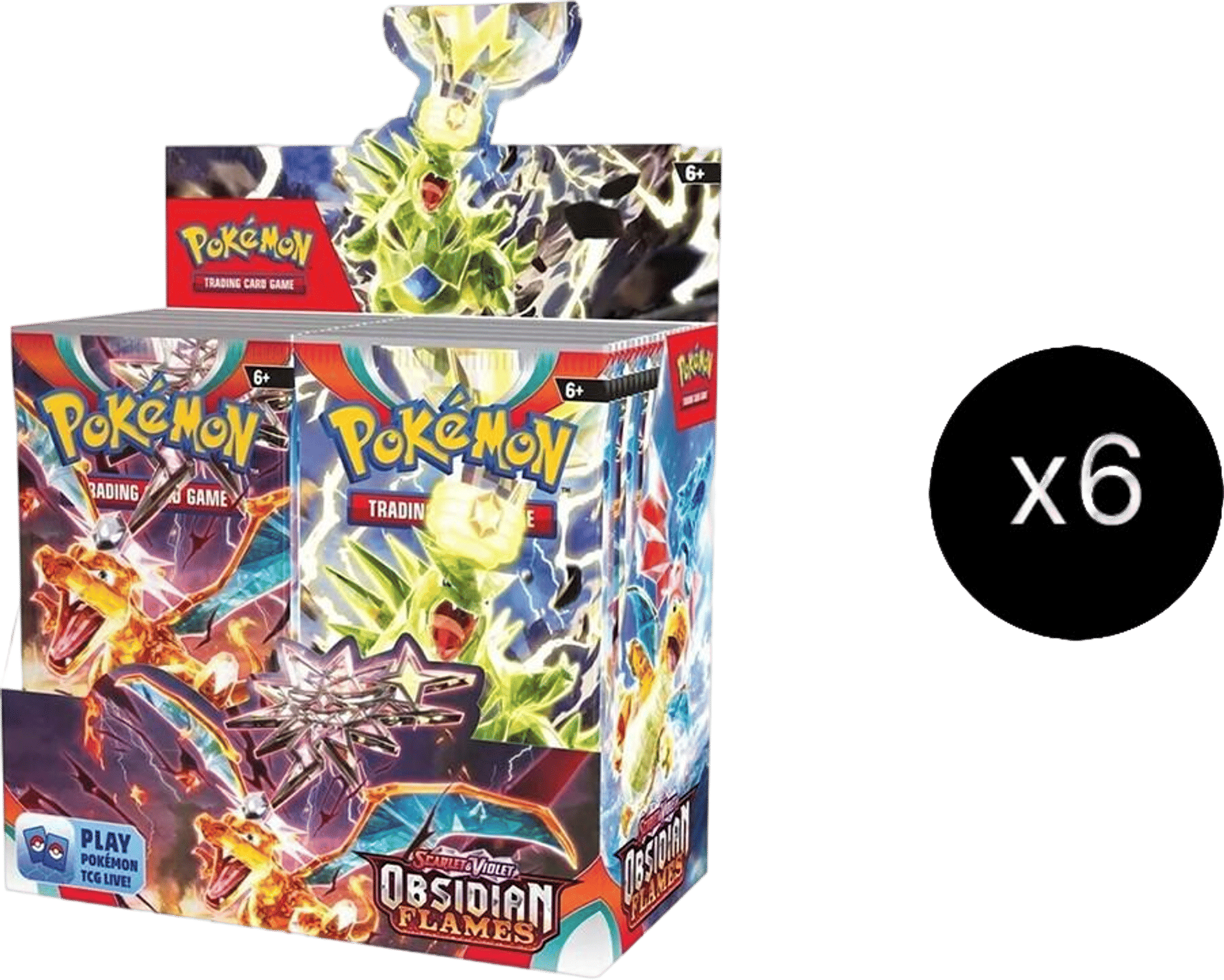 Product image for Case de 6 Displays de Flammes Obsidiennes