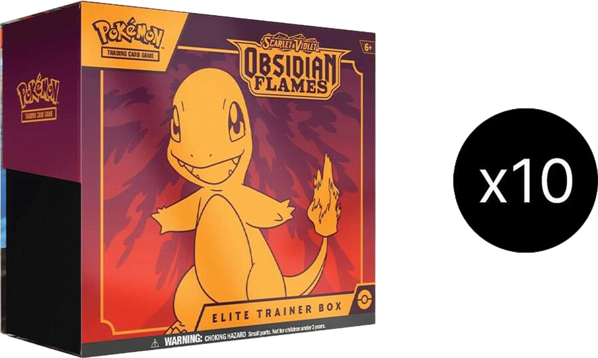 Product image for Case de 10 Coffret Dresseur d'Élite de Flammes Obsidiennes