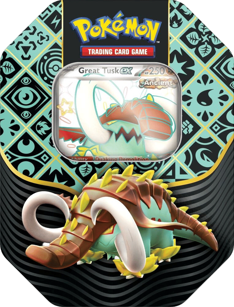 Paldean Fates International Tin [Great Tusk ex] — SV: Paldean Fates — Pokemon