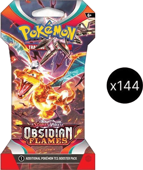 Obsidian Flames Sleeved Booster Pack Case — SV03: Obsidian Flames — Pokemon