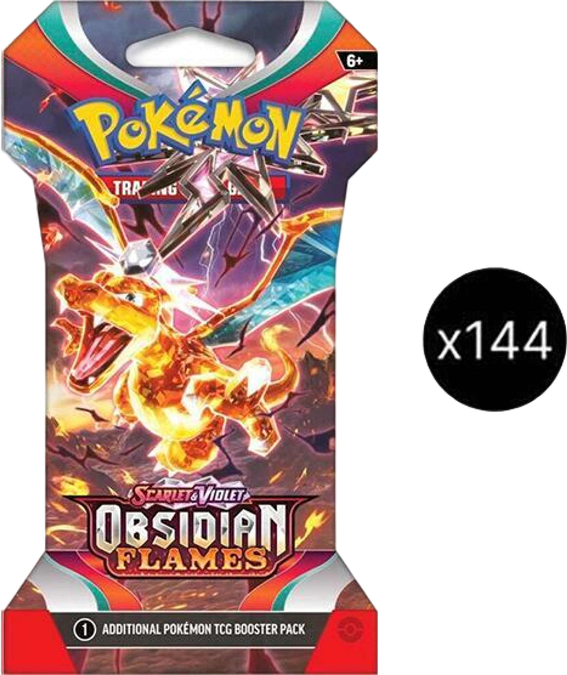 Product image for Case de 24 Sleeved Boosters de Flammes Obsidiennes