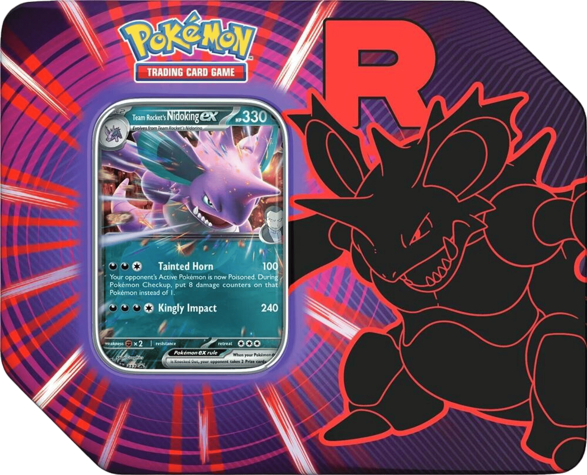 Team Rocket Tin [Team Rocket's Nidoking ex] from Miscellaneous Cards & Products - Pokémon