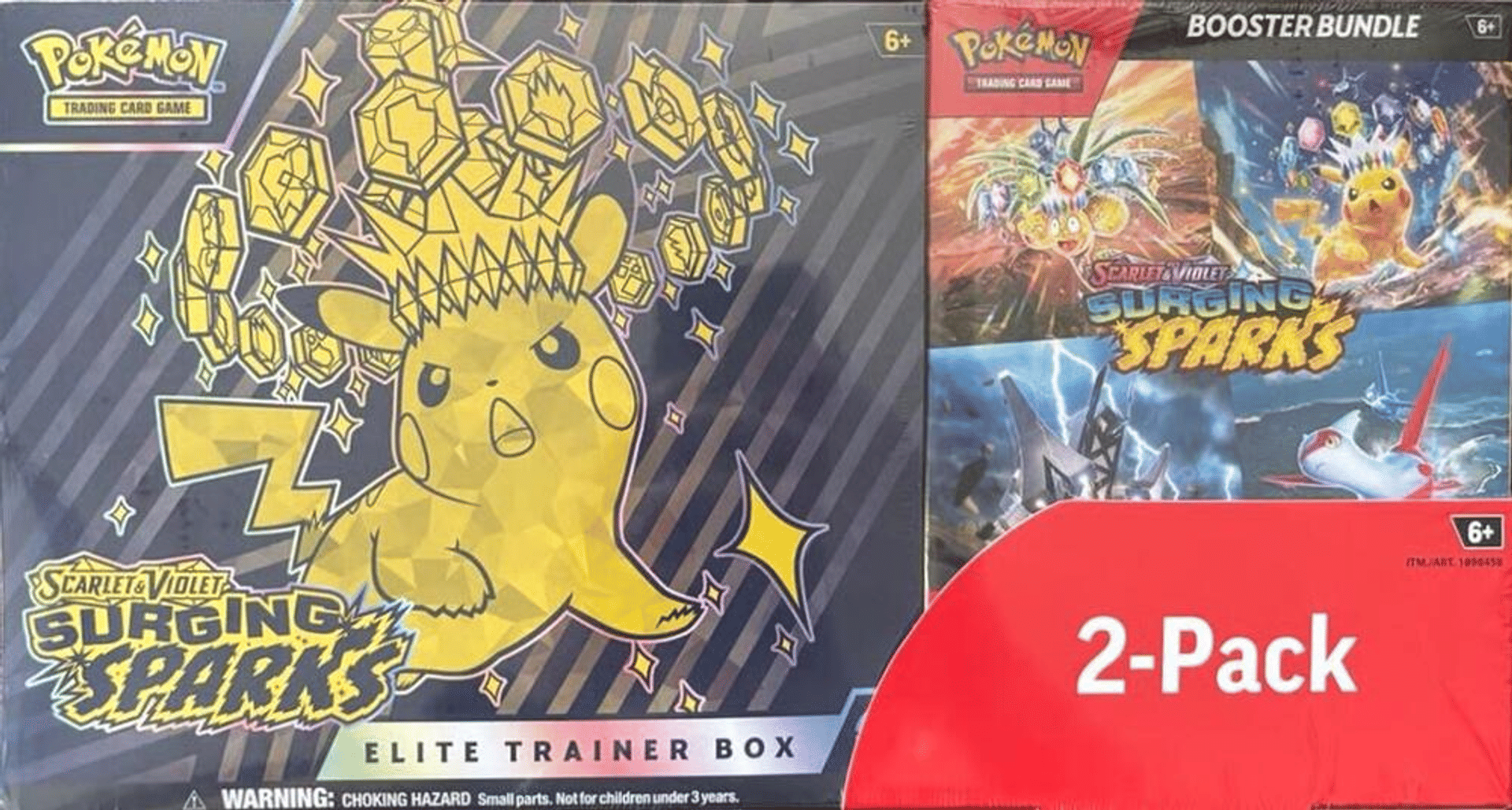 Costco Pokemon Surging Sparks 2-Pack Trainer Box and Booster Bundle from Miscellaneous Cards & Products - Pokémon