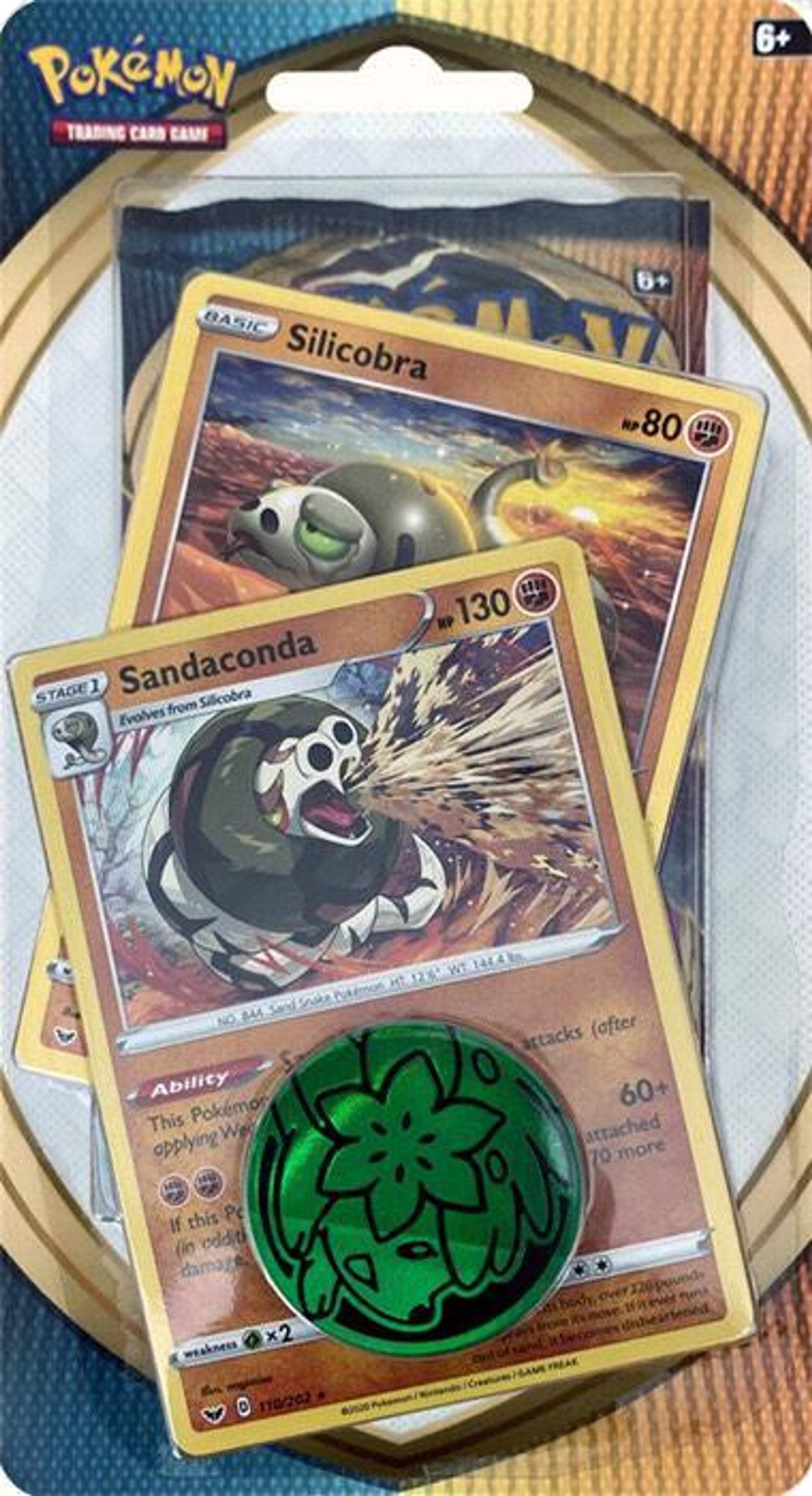 Product image for Sword & Shield Single Blister Pack [Silicobra & Sandaconda]