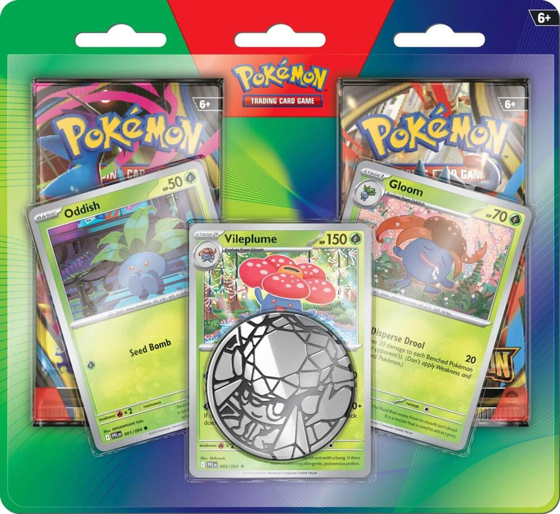 2-Pack Blister Pack [Oddish, Gloom, & Vileplume] — Miscellaneous Cards & Products — Pokemon