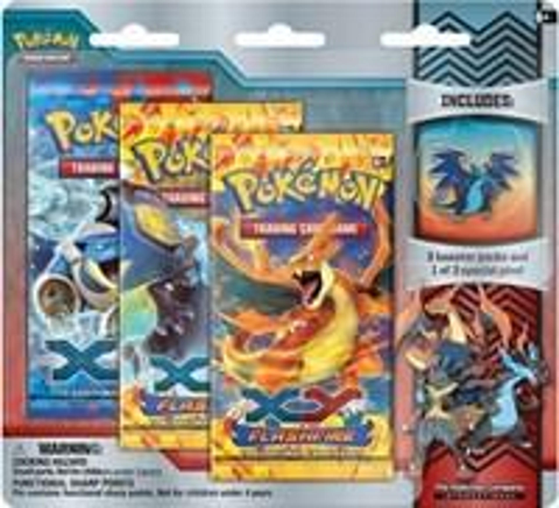 Product image for Flashfire Collector Pin 3 Pack Blister [Mega Charizard X]
