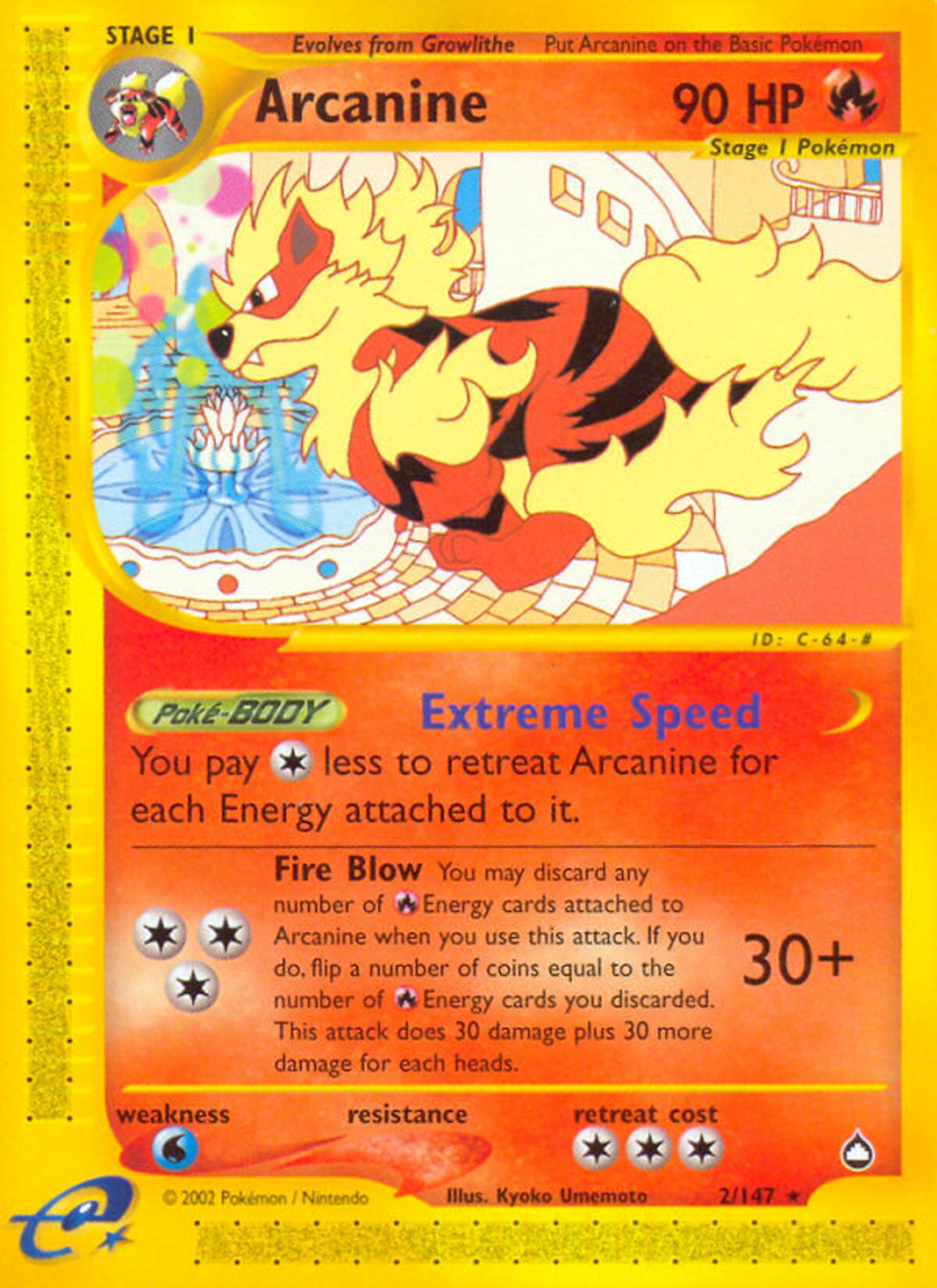 Arcanine — Aquapolis — Pokemon