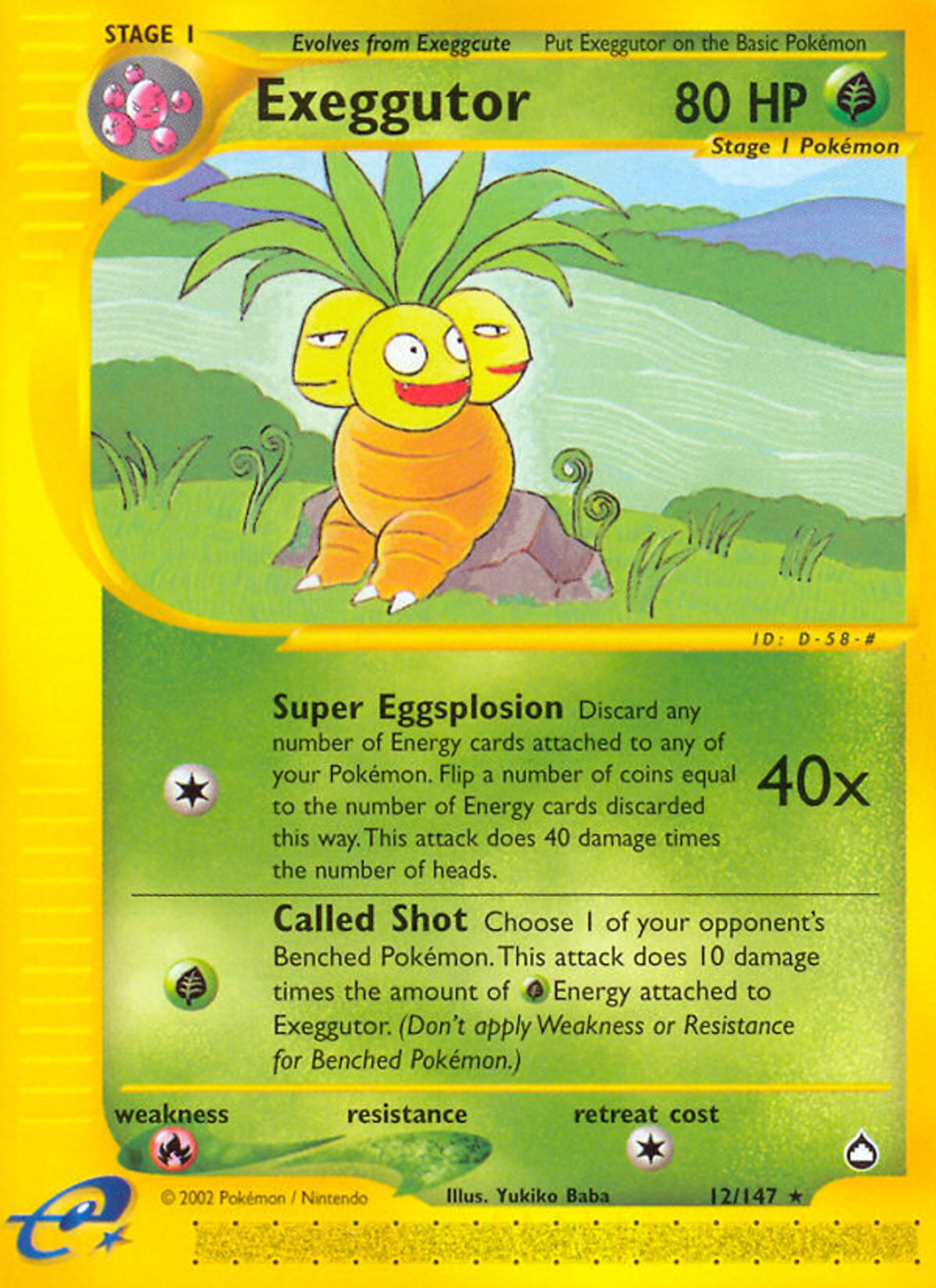Exeggutor — Aquapolis — Pokemon