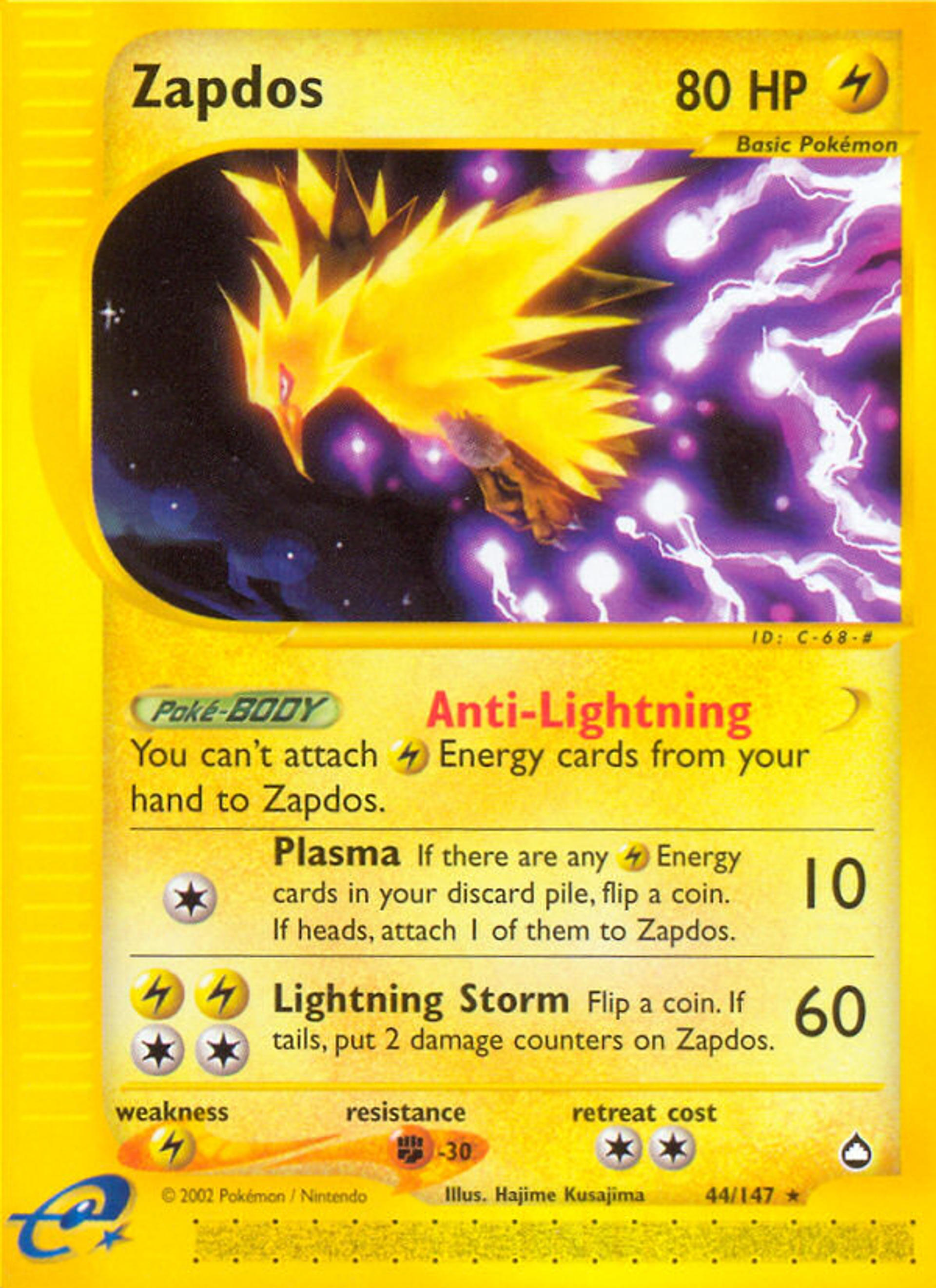 Zapdos — Aquapolis — Pokemon