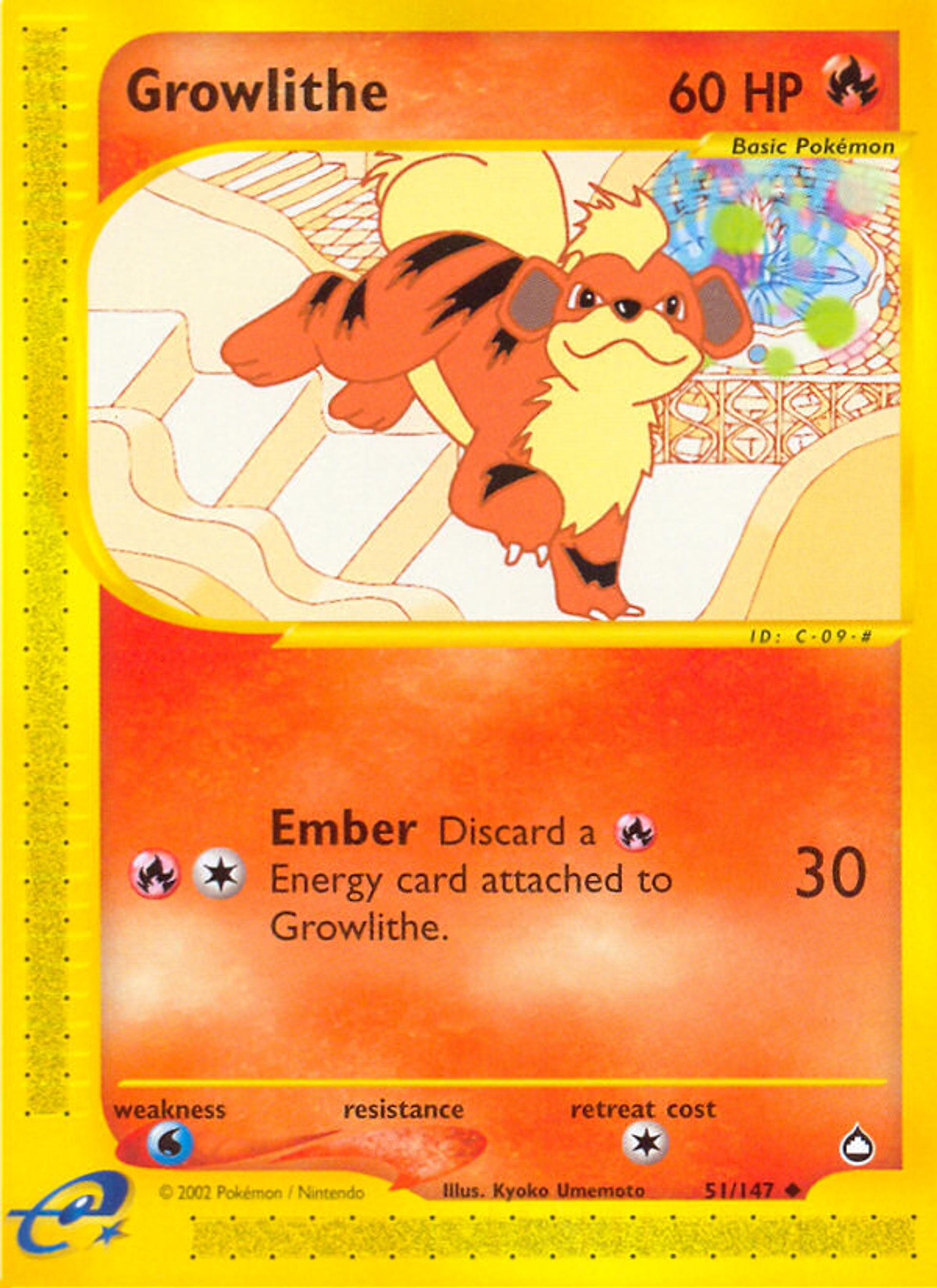 Growlithe — Aquapolis — Pokemon