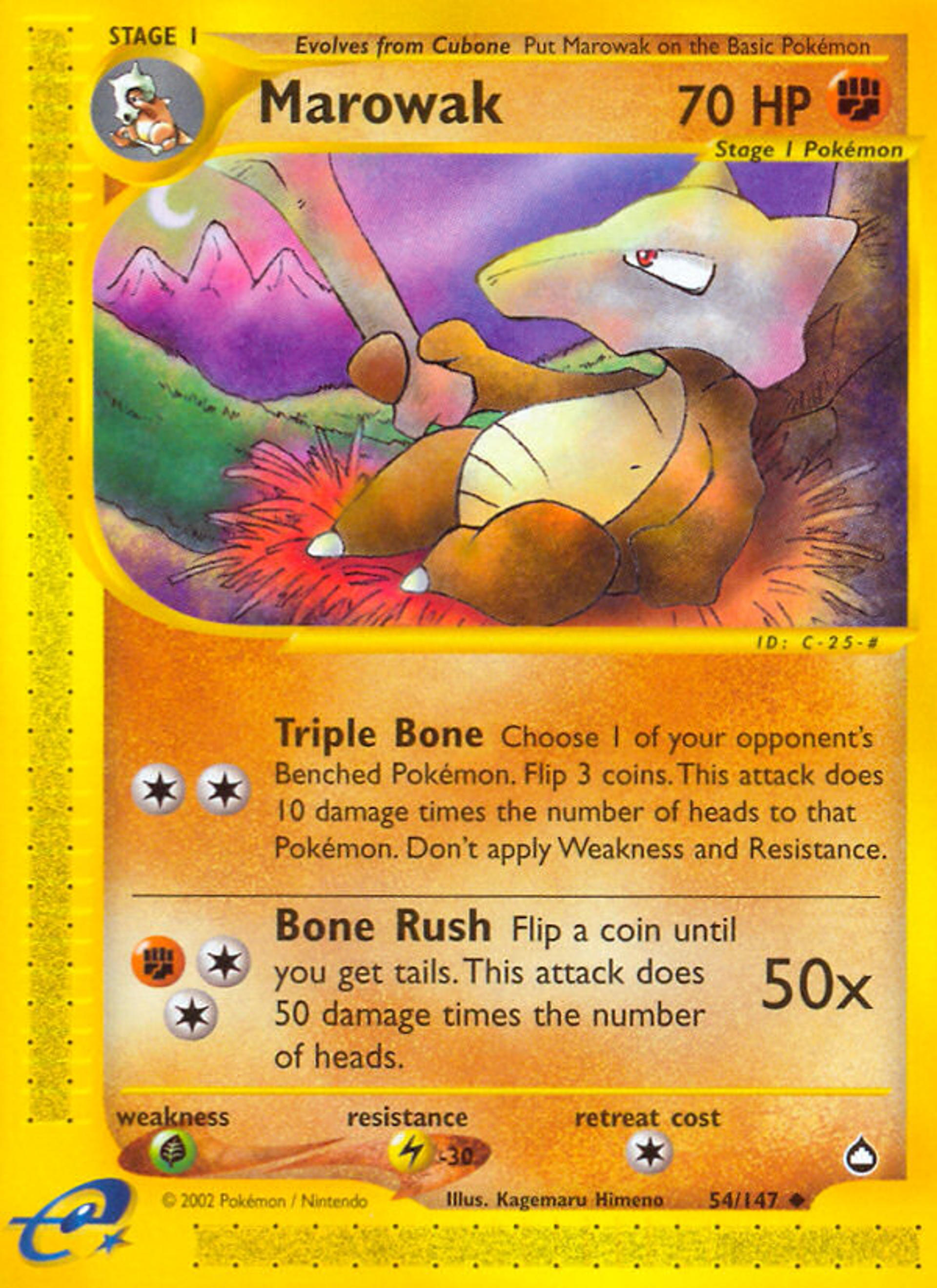 Marowak — Aquapolis — Pokemon