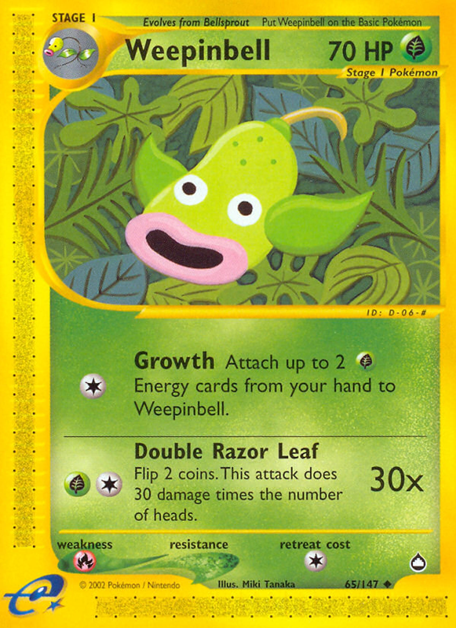 Weepinbell — Aquapolis — Pokemon