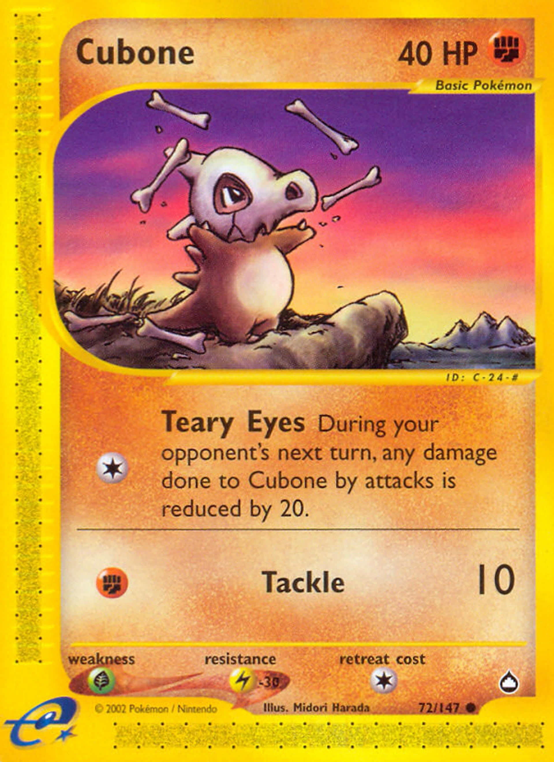 Cubone — Aquapolis — Pokémon