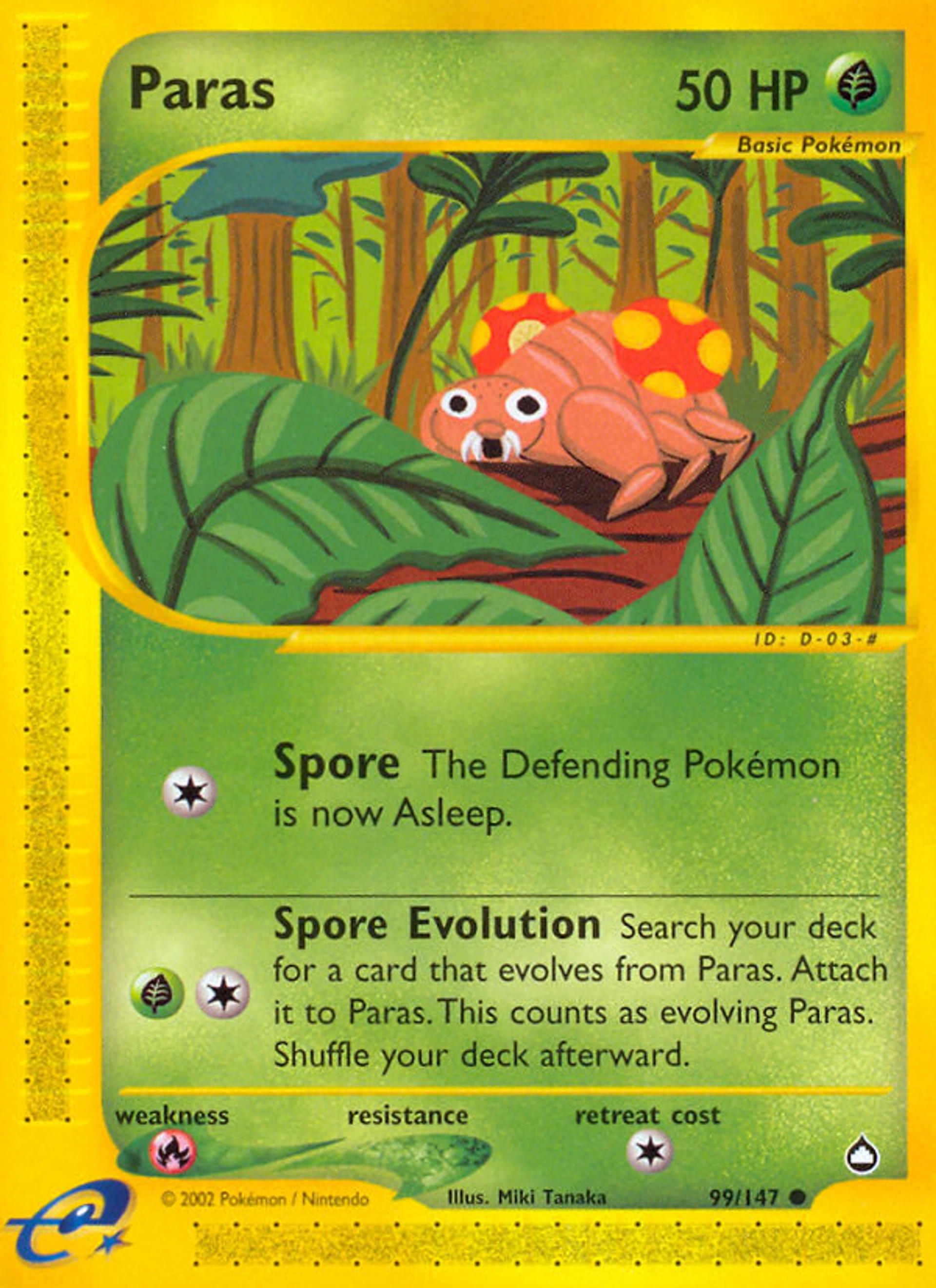 Paras — Aquapolis — Pokemon