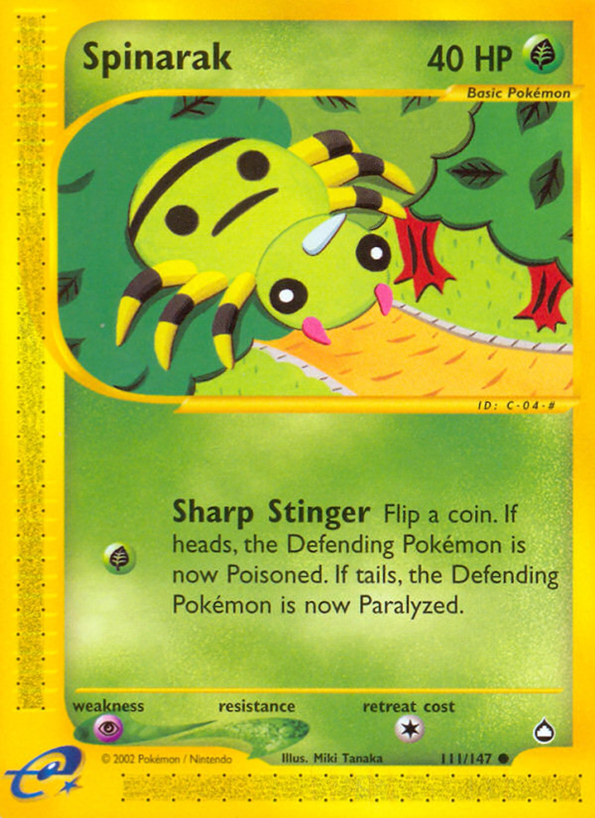 Spinarak — Aquapolis — Pokemon