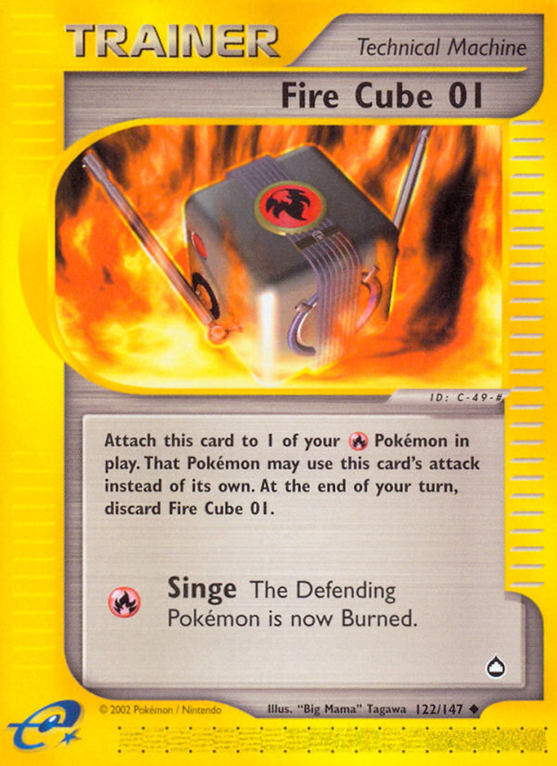 Fire Cube — Aquapolis — Pokemon