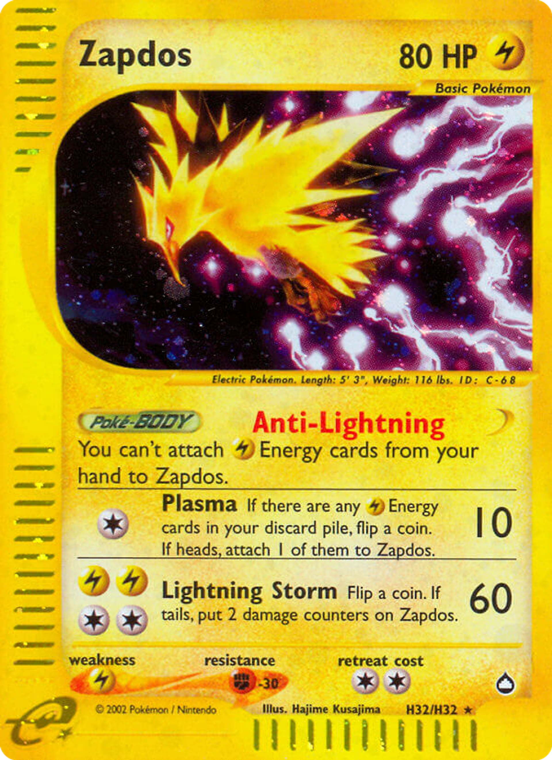 Zapdos — Aquapolis — Pokemon