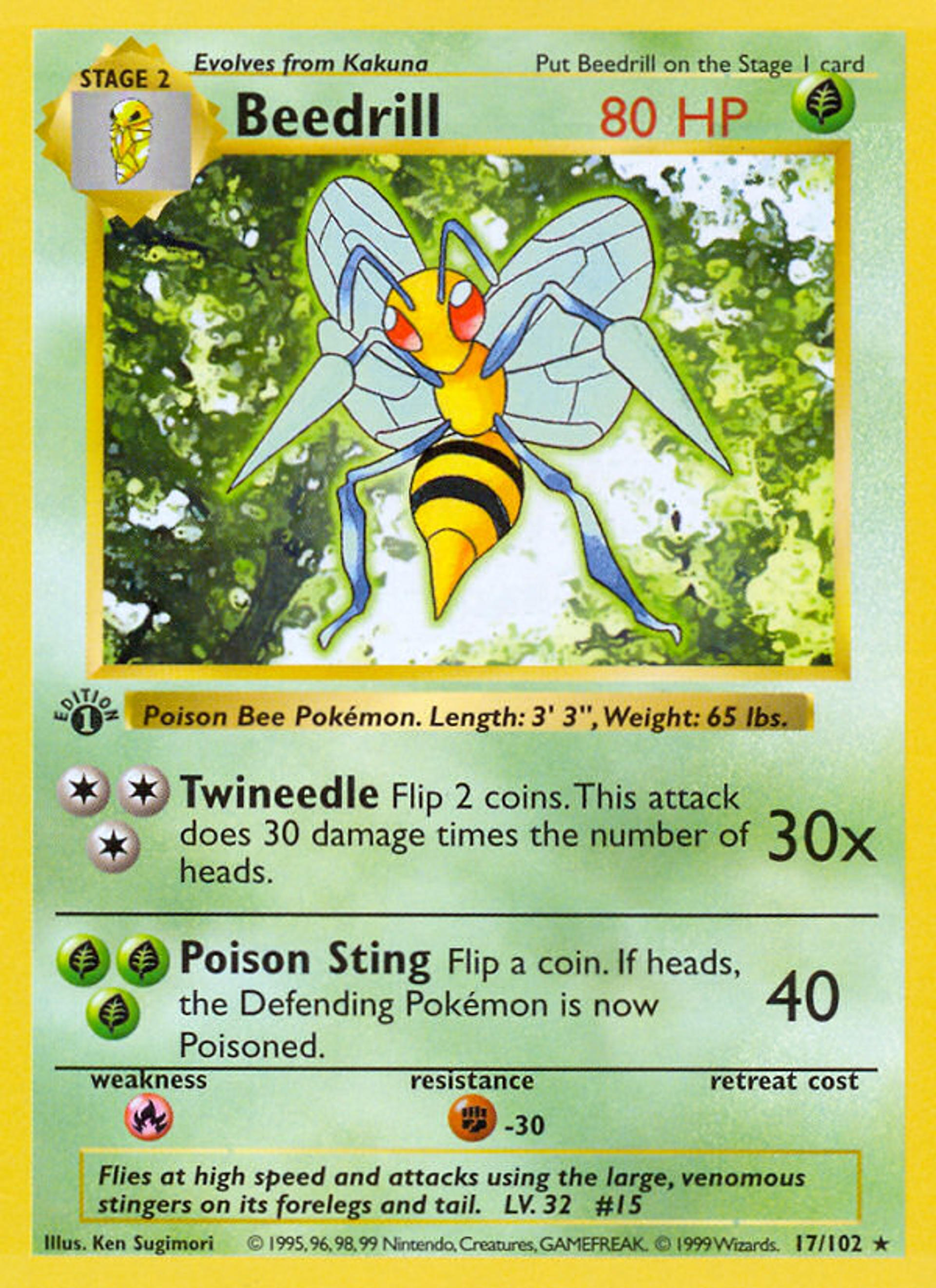 Beedrill — Base Set — Pokémon