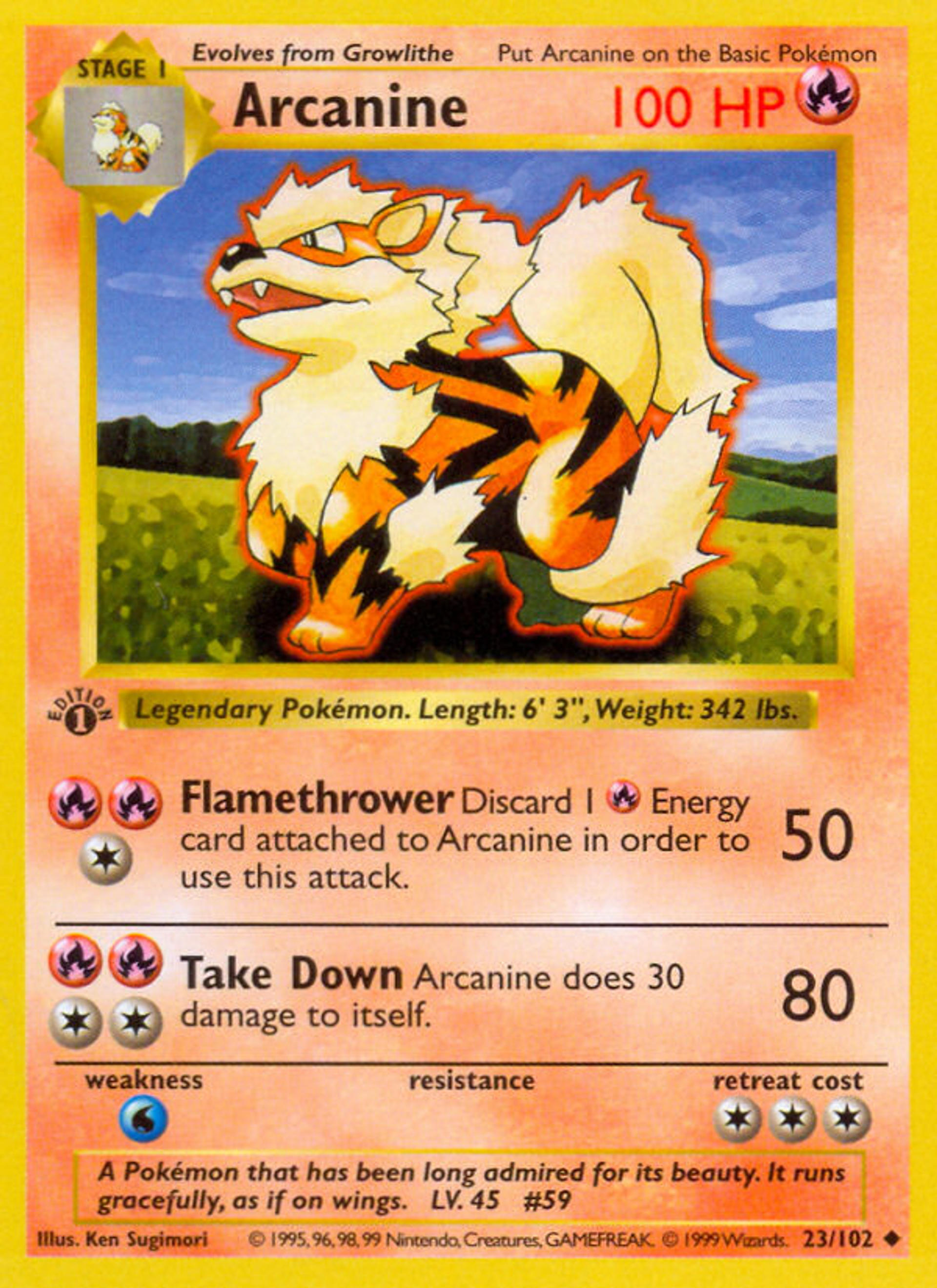 Arcanine — Base Set — Pokémon
