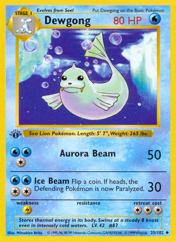 Dewgong — Base Set — Pokemon